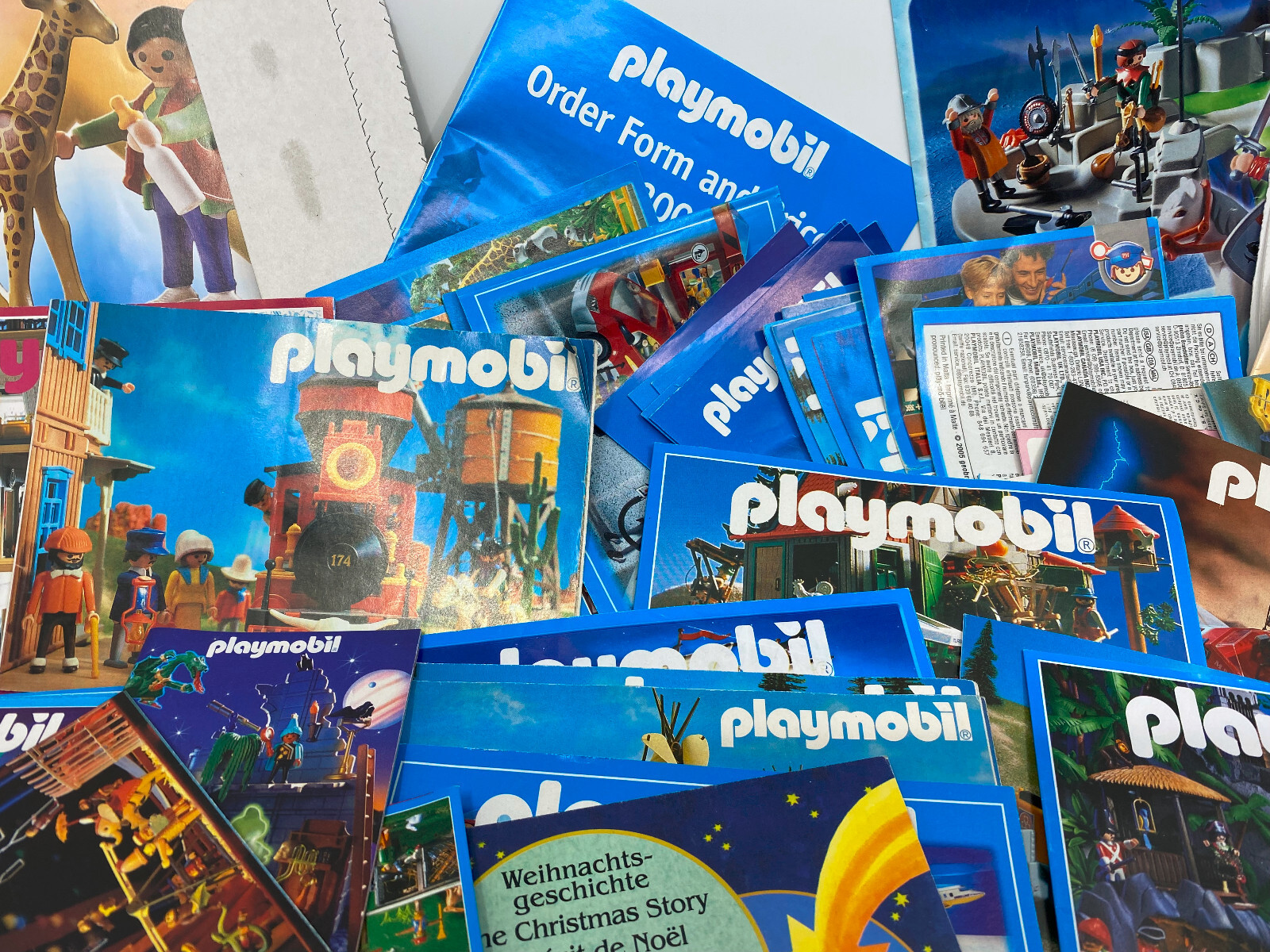 Huge lot of 1990s & 2000s Playmobil Flyers Mini-Catalogs Mailers Small Pamphlets