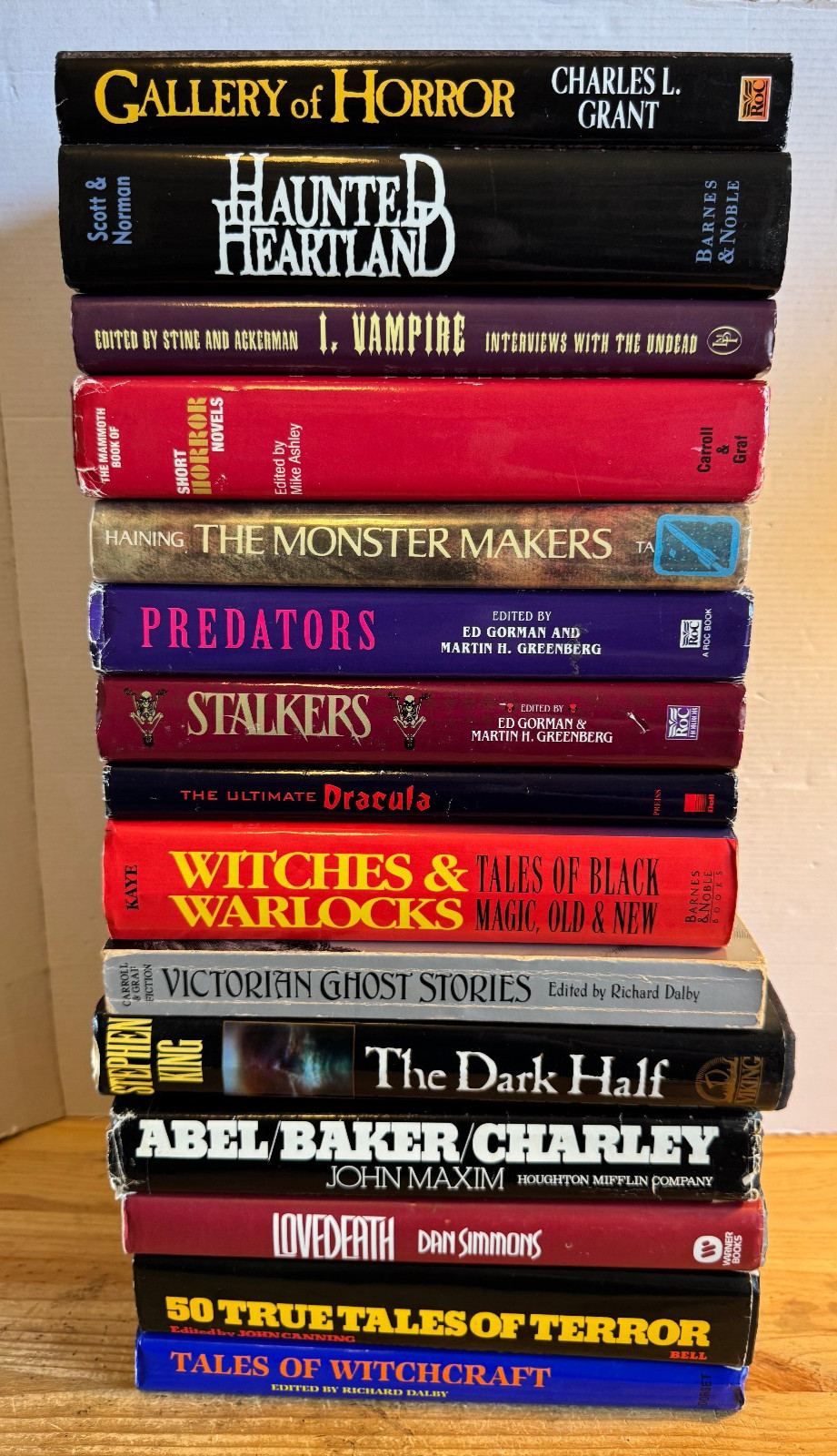 Large Horror Suspense Thriller Lot 32 Books HCDJ Vintage Stephen King Anne Rice