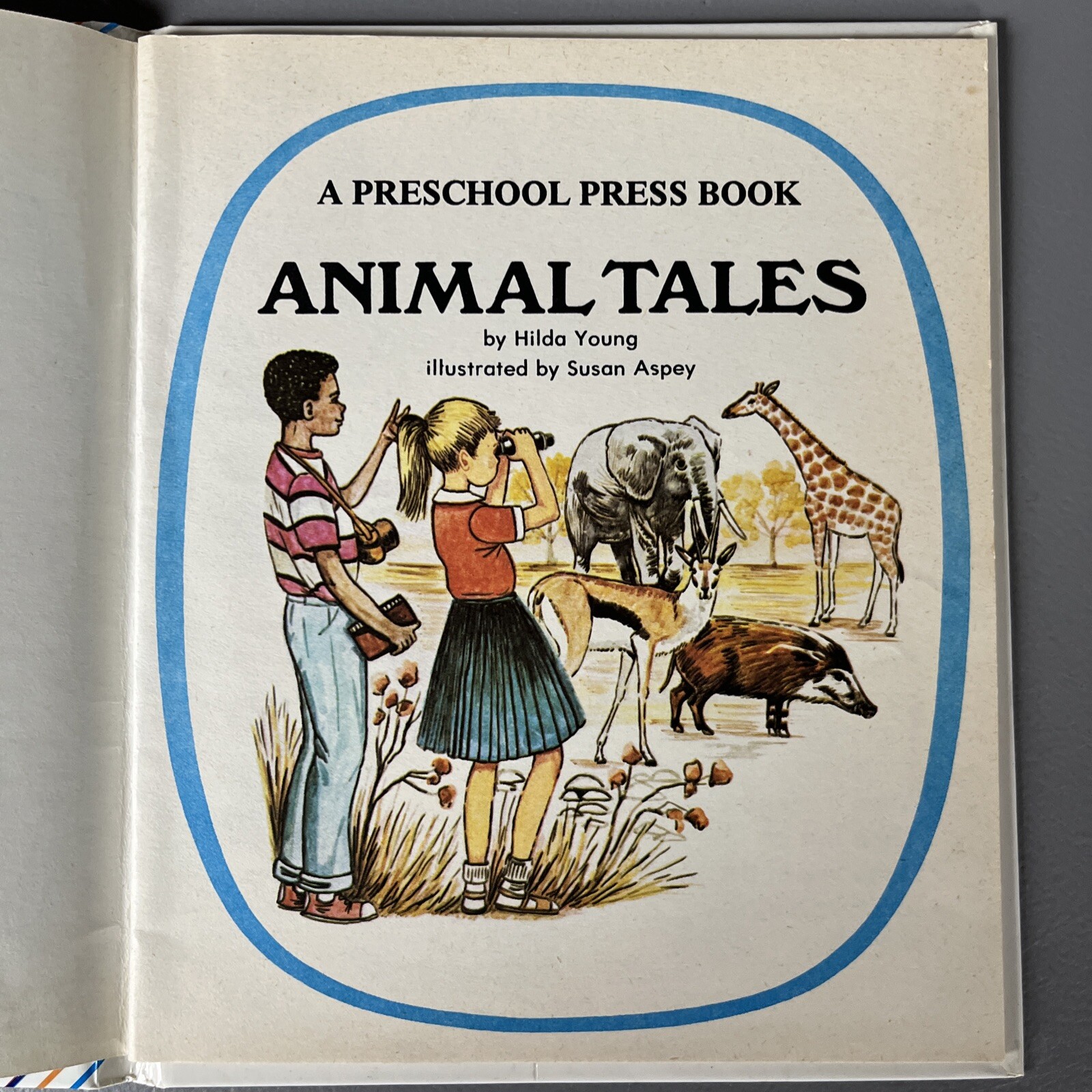 Vintage Preschool Press Hardcover “Animal Tales”, Good Condition