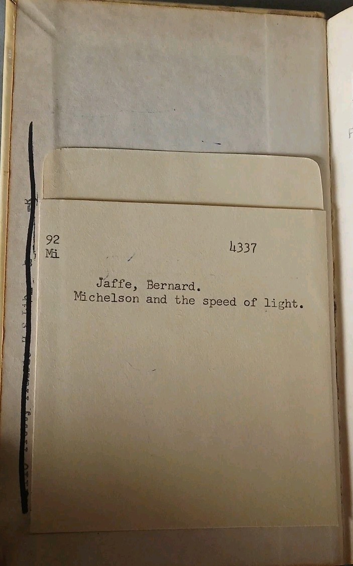 Michelson and the Speed of Light Biography by Bernard Jaffee 1960 Library HC