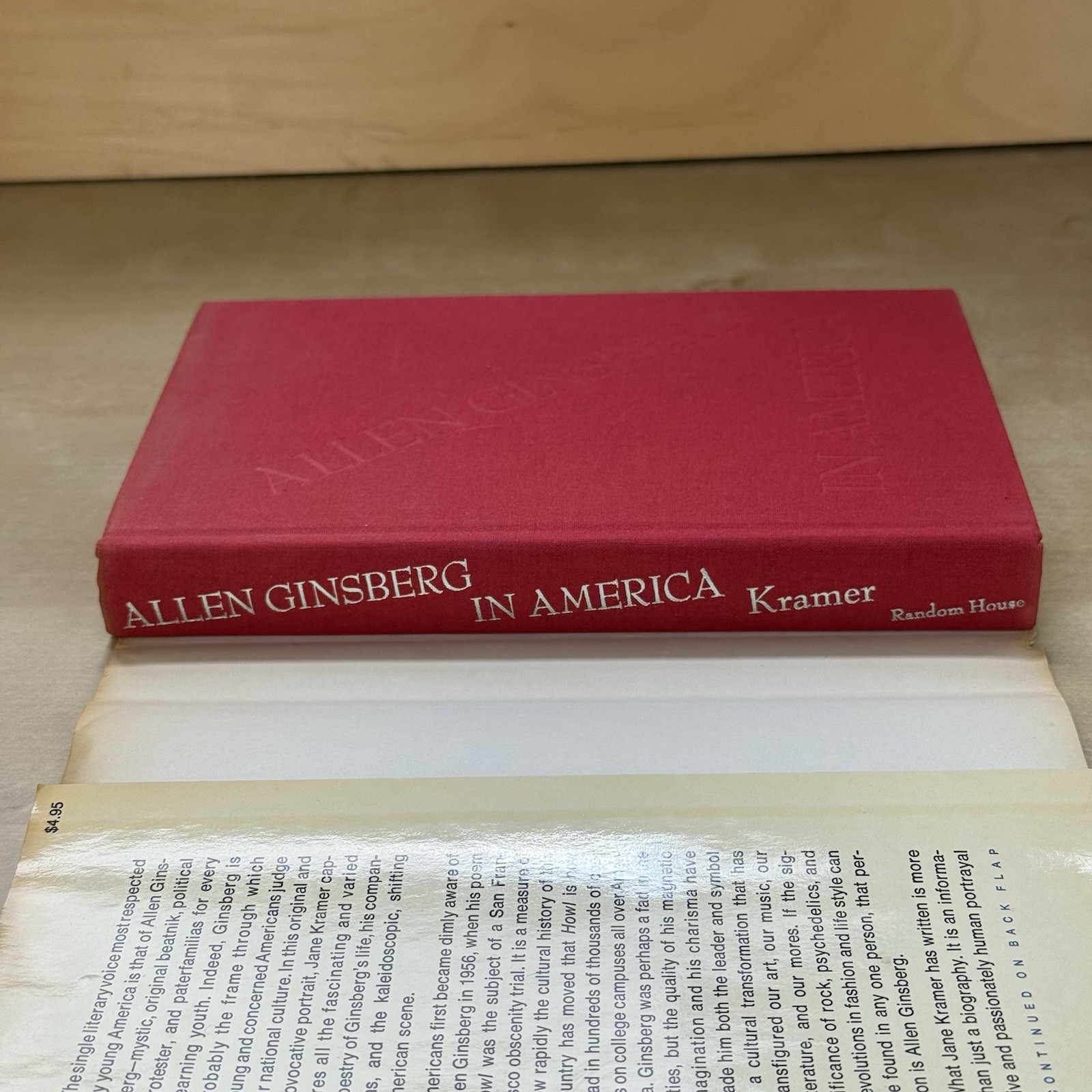 Allen Ginsberg in America by Jane Kramer Hardcover DJ 1969 1st Printing