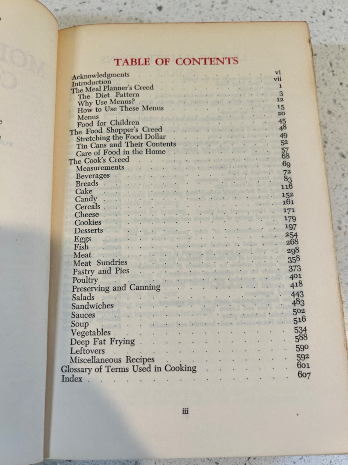 META GIVEN The Modern Family 1953 Cookbook – Vintage Hard Cover – 632 Pages