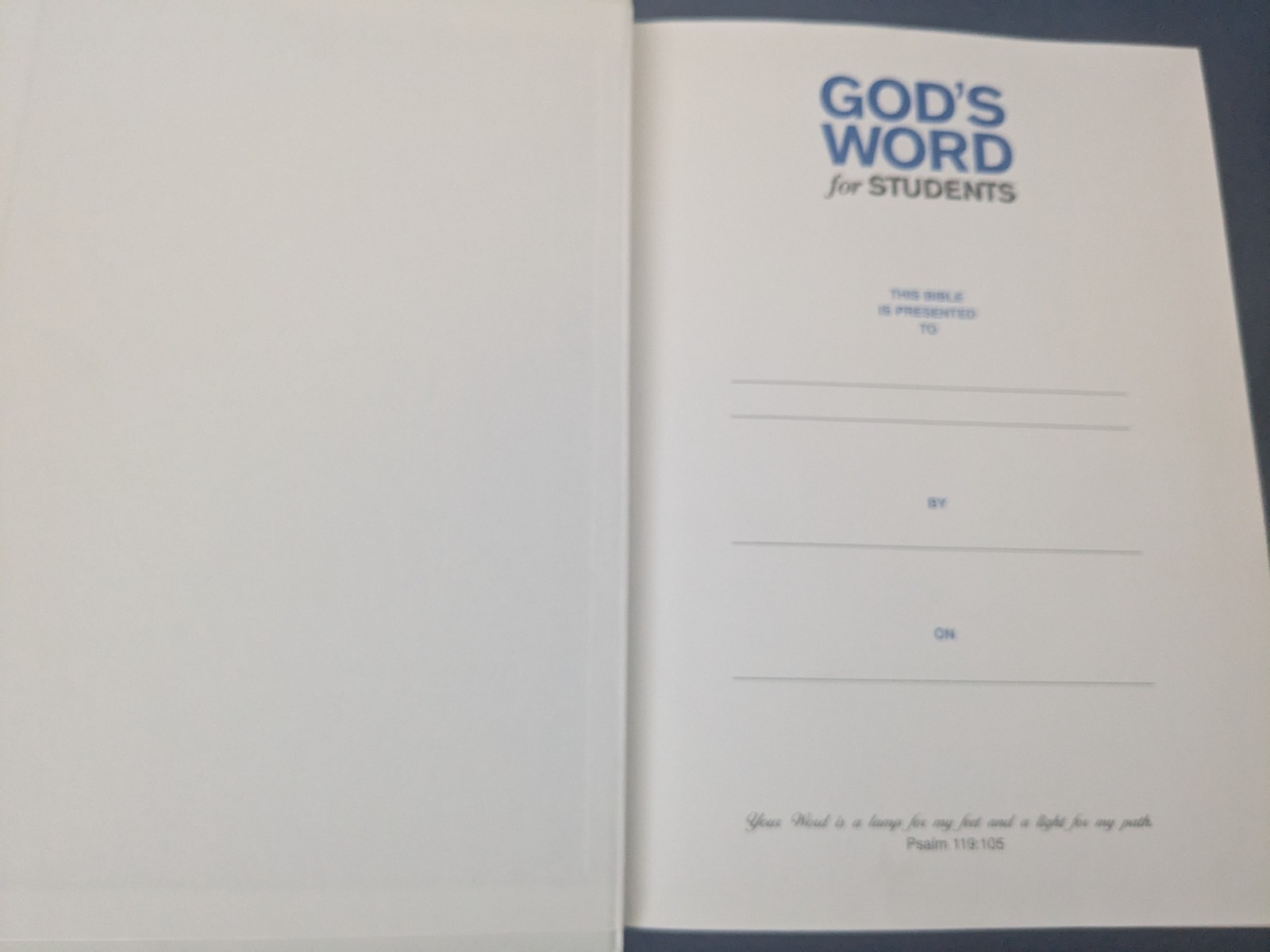 God’s Word For Students Study Bible 2003 Hardcover Wayne Rice Ed. Clean No Marks