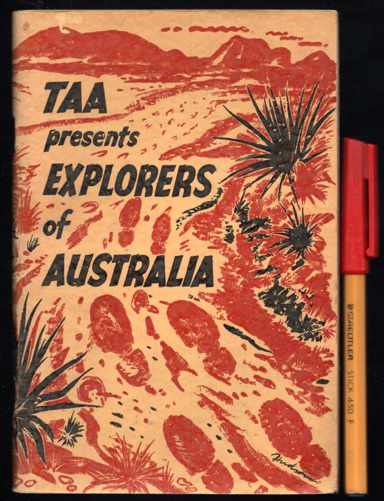 TAA Presents 54 EXPLORERS of AUSTRALIA 58 pages Trans Australia Airlines 1955