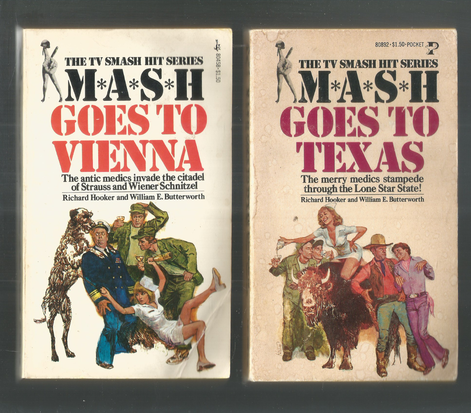 MASH ” LOT OF 13 PB -TV TIE-IN – RICHARD HOOKER + W.BUTTERWORTH 1970’S SERIES
