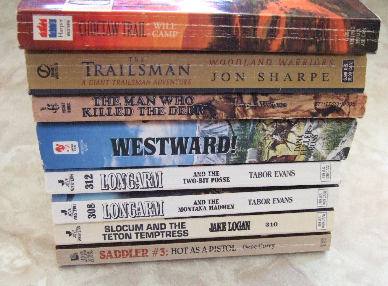 Adult Classic Westerns Lot of 8 Books -Jake Logan, Tabor Evans & More Paperbacks