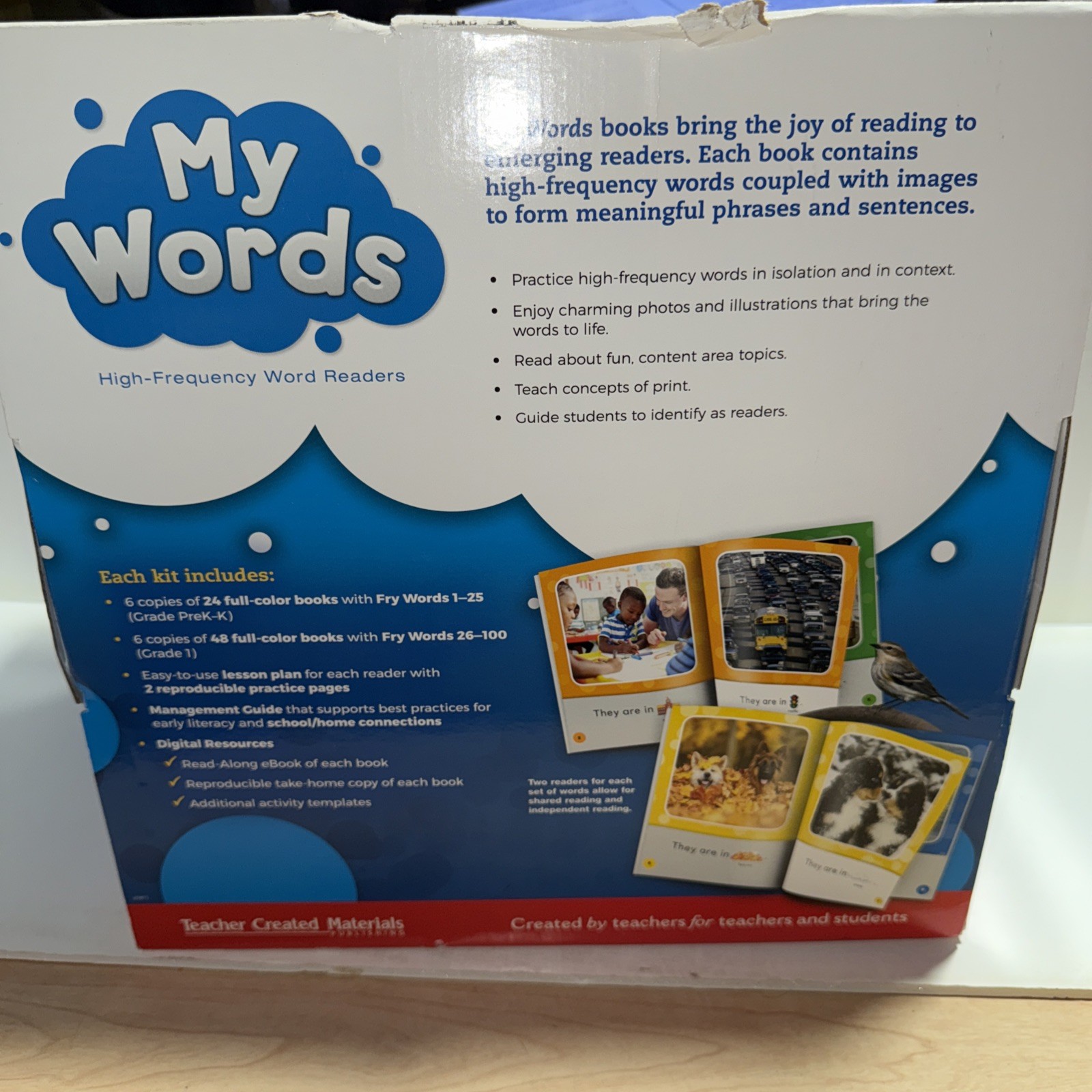 Teacher Created Materials TCM My Words High Frequency Word Readers Pre K-K