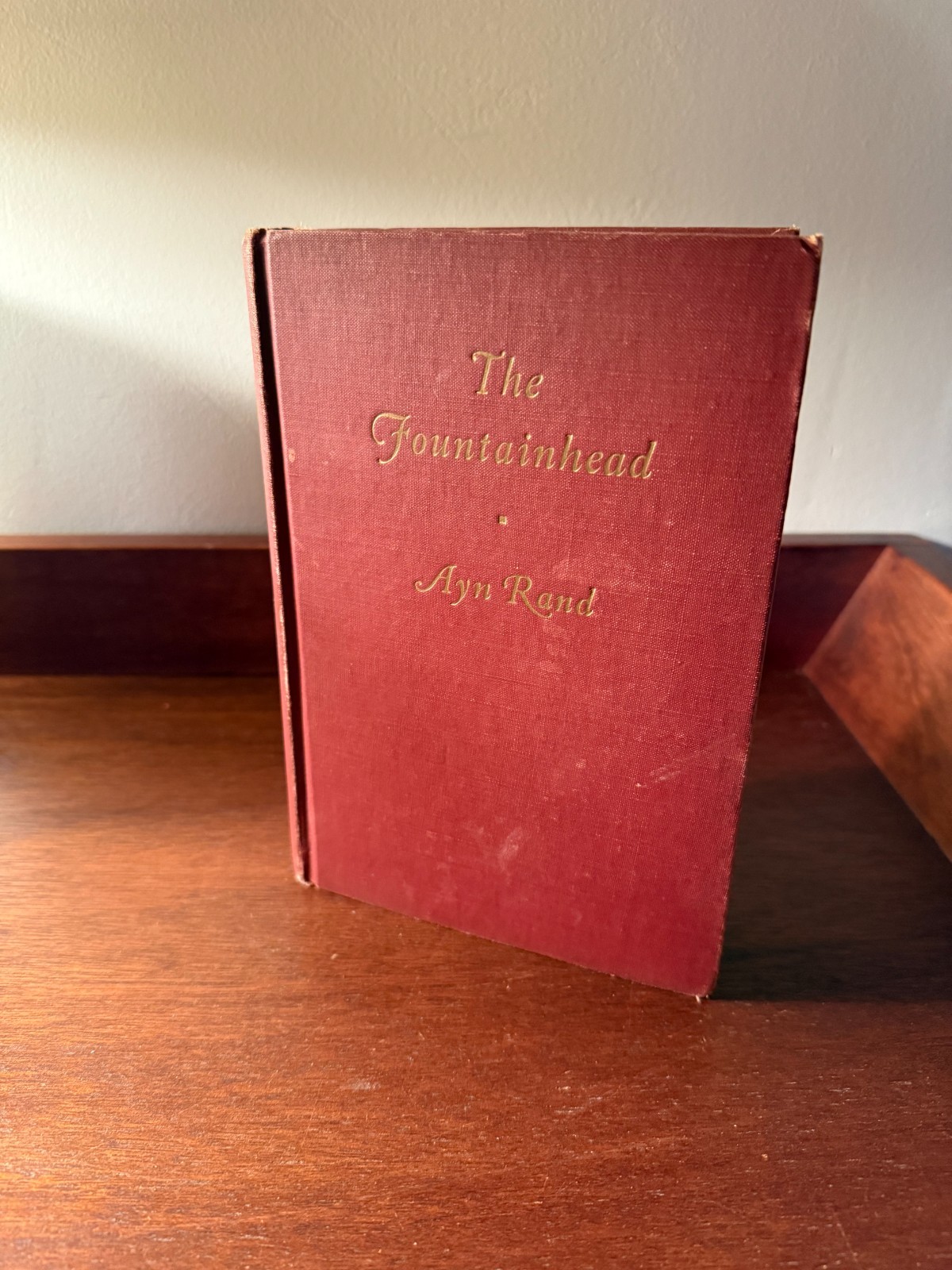 The Fountainhead Ayn Rand 1943 1st Ed Bobbs-Merrill Red Cloth HC Facsimile DJ