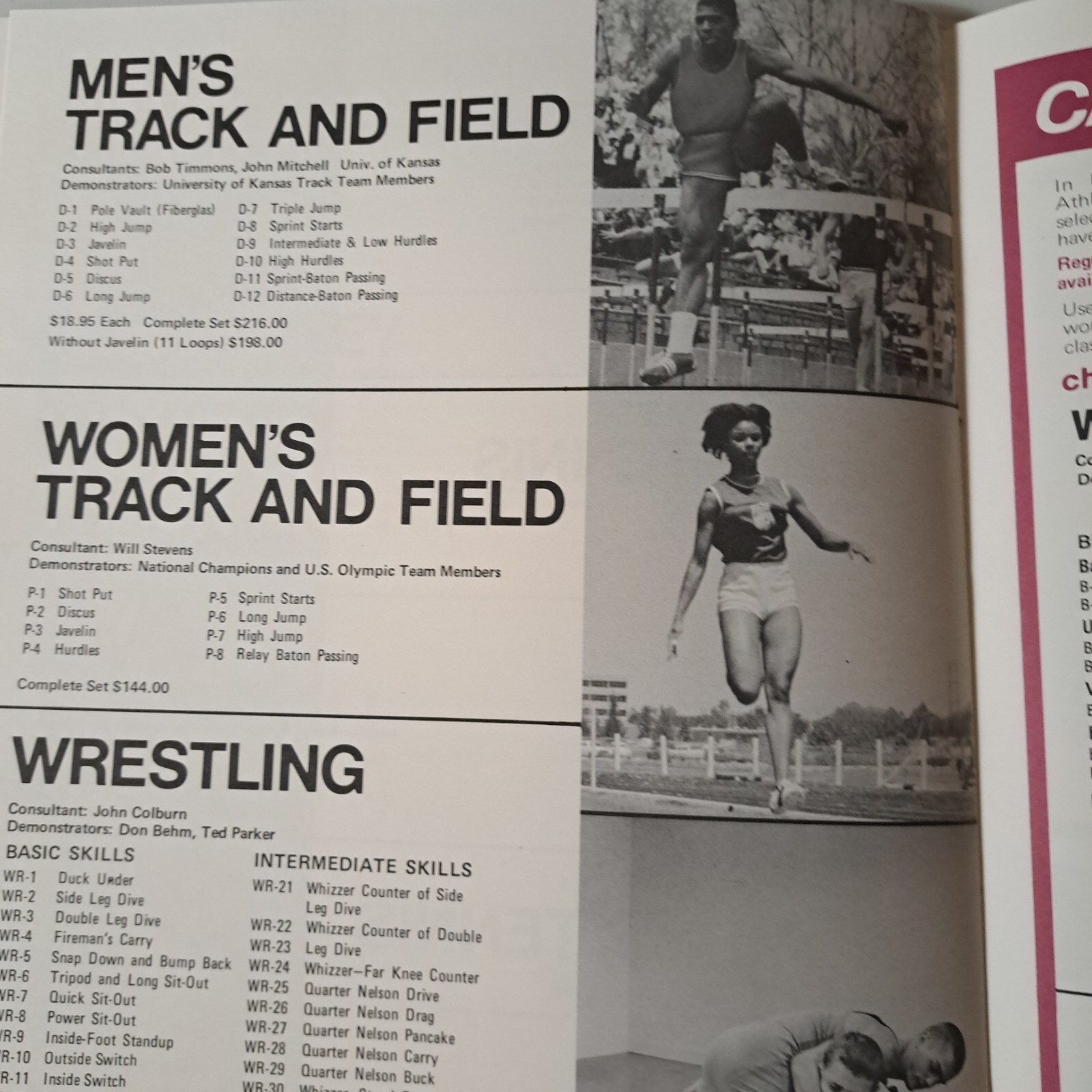 Athletic Institute Chicago 1971 Catalog Audio Visual Instructional Aids Sports