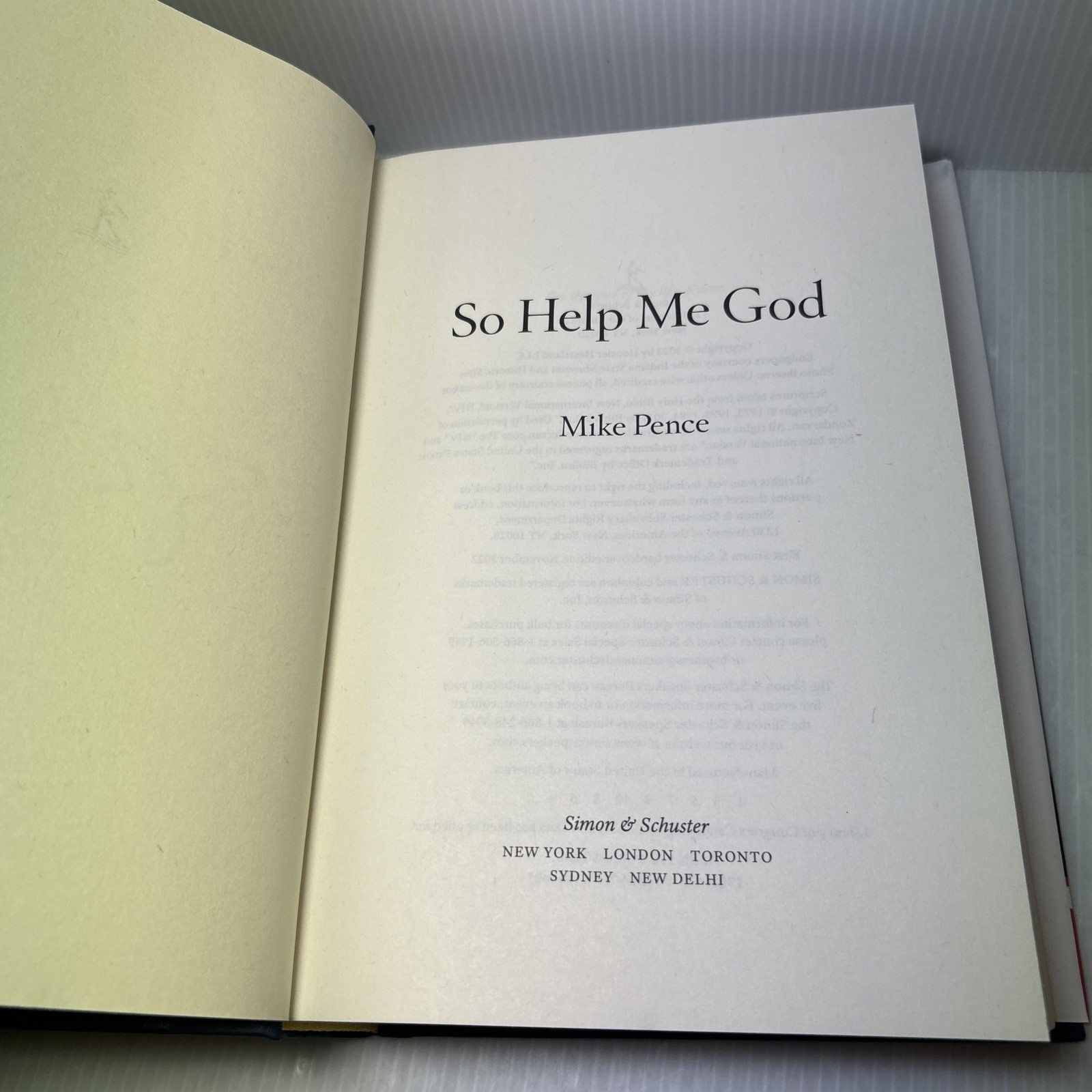SO HELP ME GOD by Mike Pence **SIGNED Bk, 2022 First Edition First Printing HCDJ