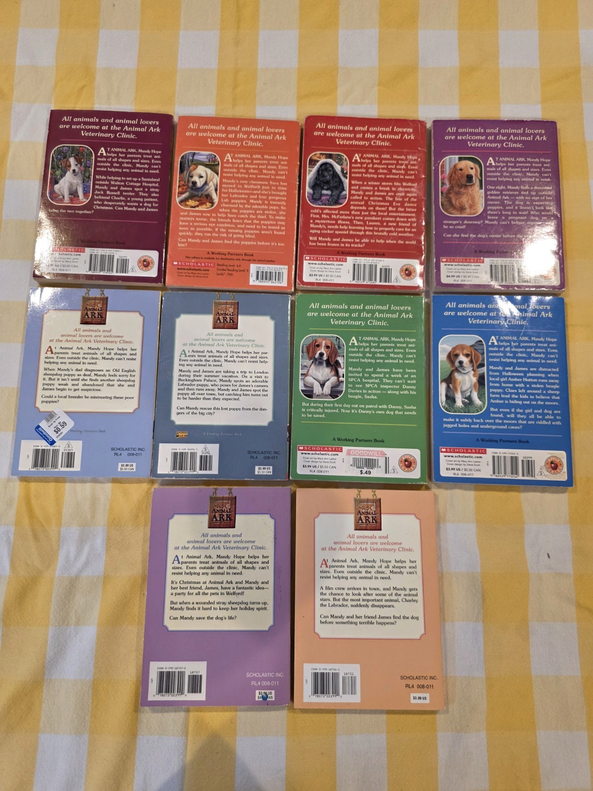 Lot 10 Animal Ark Books Puppies Dog Hound Terrier Spaniel Labrador Beagle
