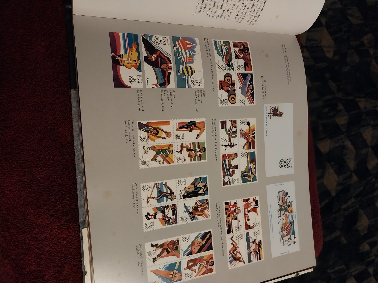 1984 Olympics Golden Moments Commemorative Stamp Album/Book. Empty. See Pics.