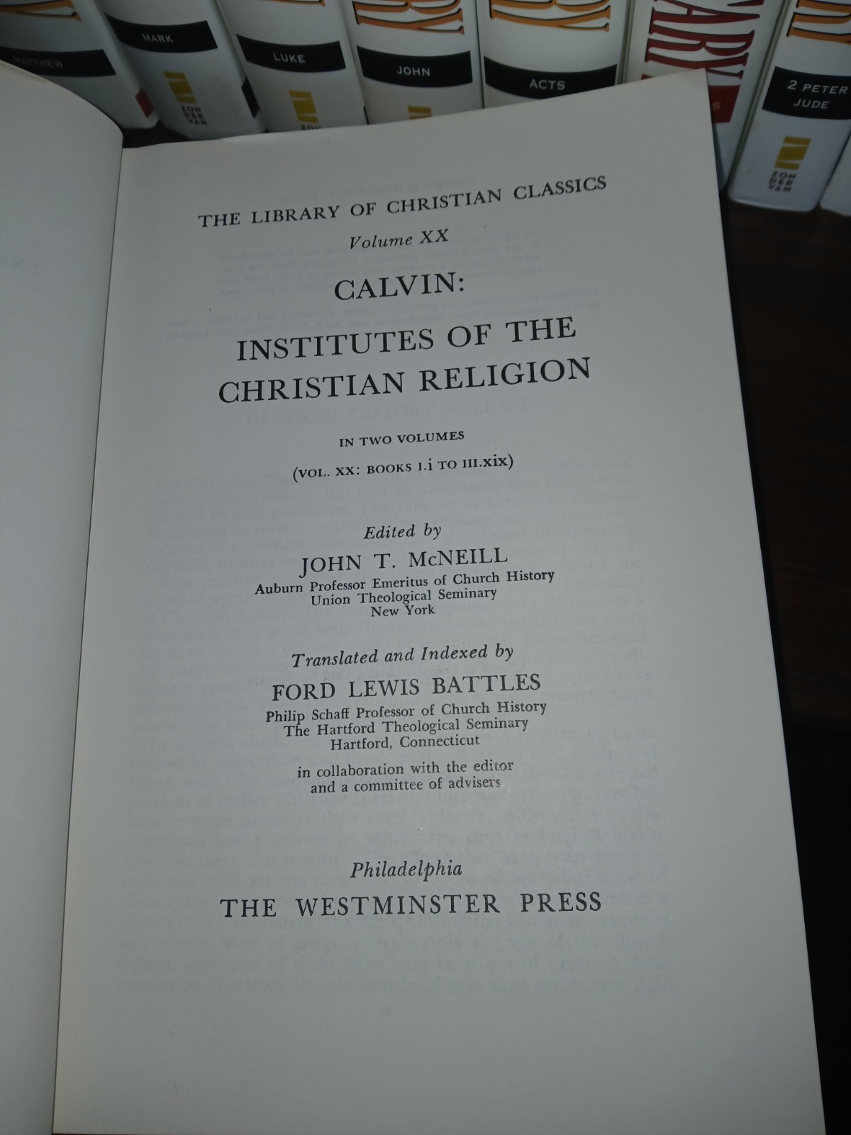 Calvin: Institutes of the Christian Religion Vol 1, 2 -Library of Classics Read