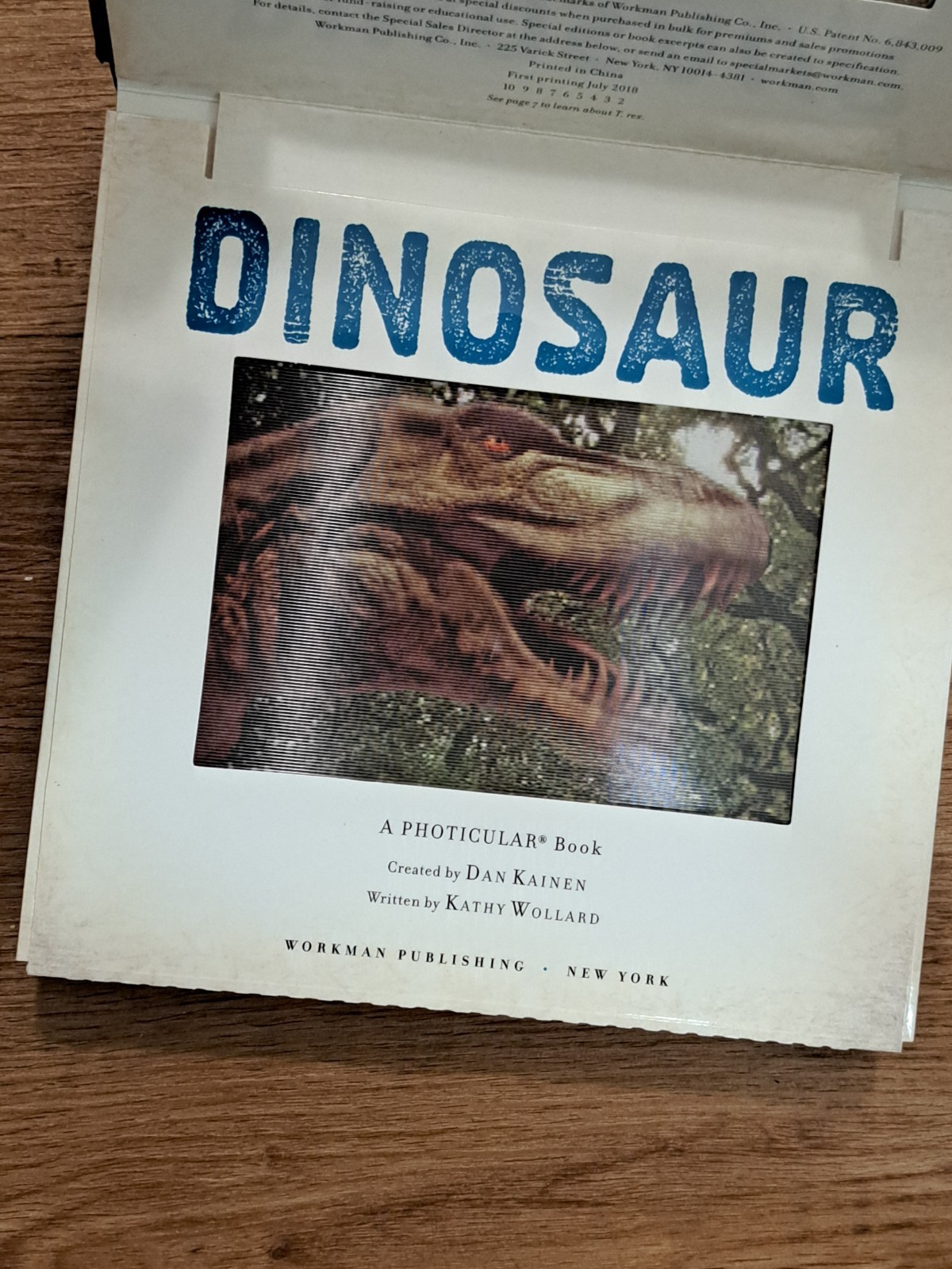 Dinosaur Photicular Hardcover Book Created By Dan Kainen & Kathy Wollard