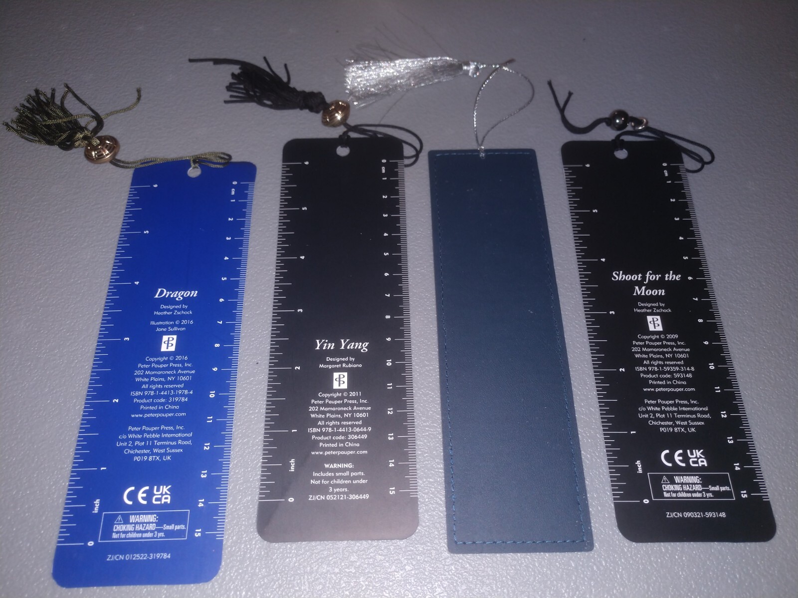 Peter Pauper Press Various Bookmarks, Lot Of 4 Bookmark Pre-owned