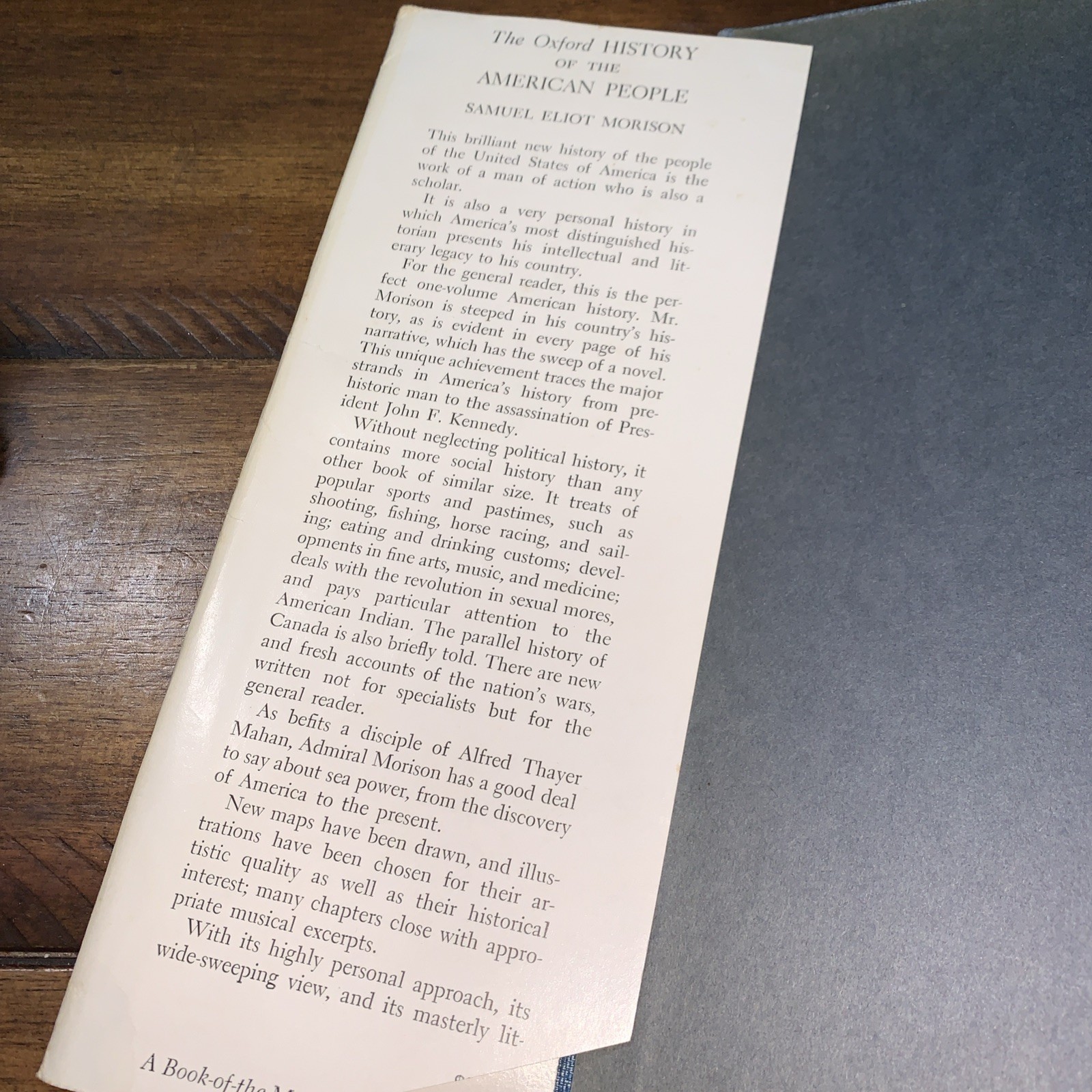 The Oxford History of the American People HC Book by Samuel Eliot Morison 1965
