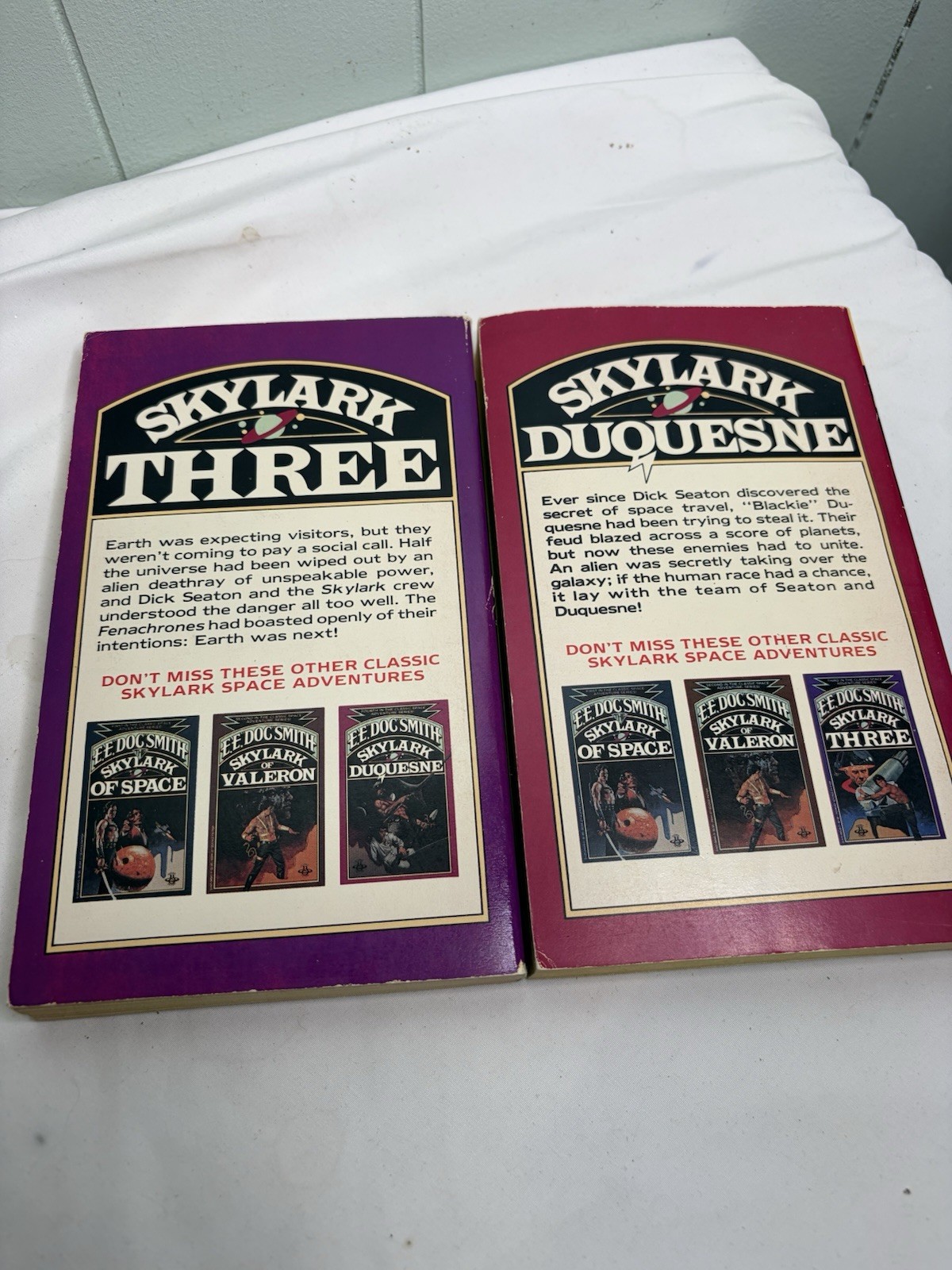 E. E. “Doc” Smith Skylark Sci-Fi Paperback Pocket Books Lot 2