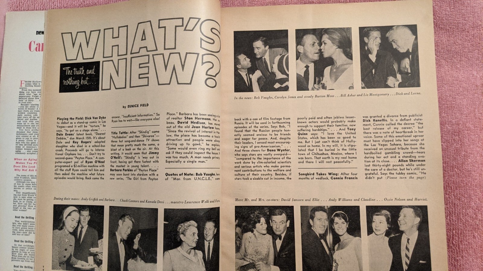 Vintage TV RADIO MIRROR Magazine, April 1965, Good Condition, 92 Pages, Jackie K