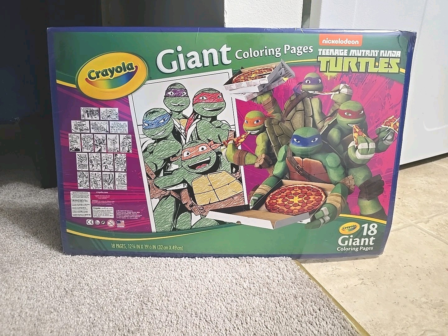 Crayola: Teenage Mutant Ninja Turtles 18 Giant Coloring Pages BRAND NEW SEALED