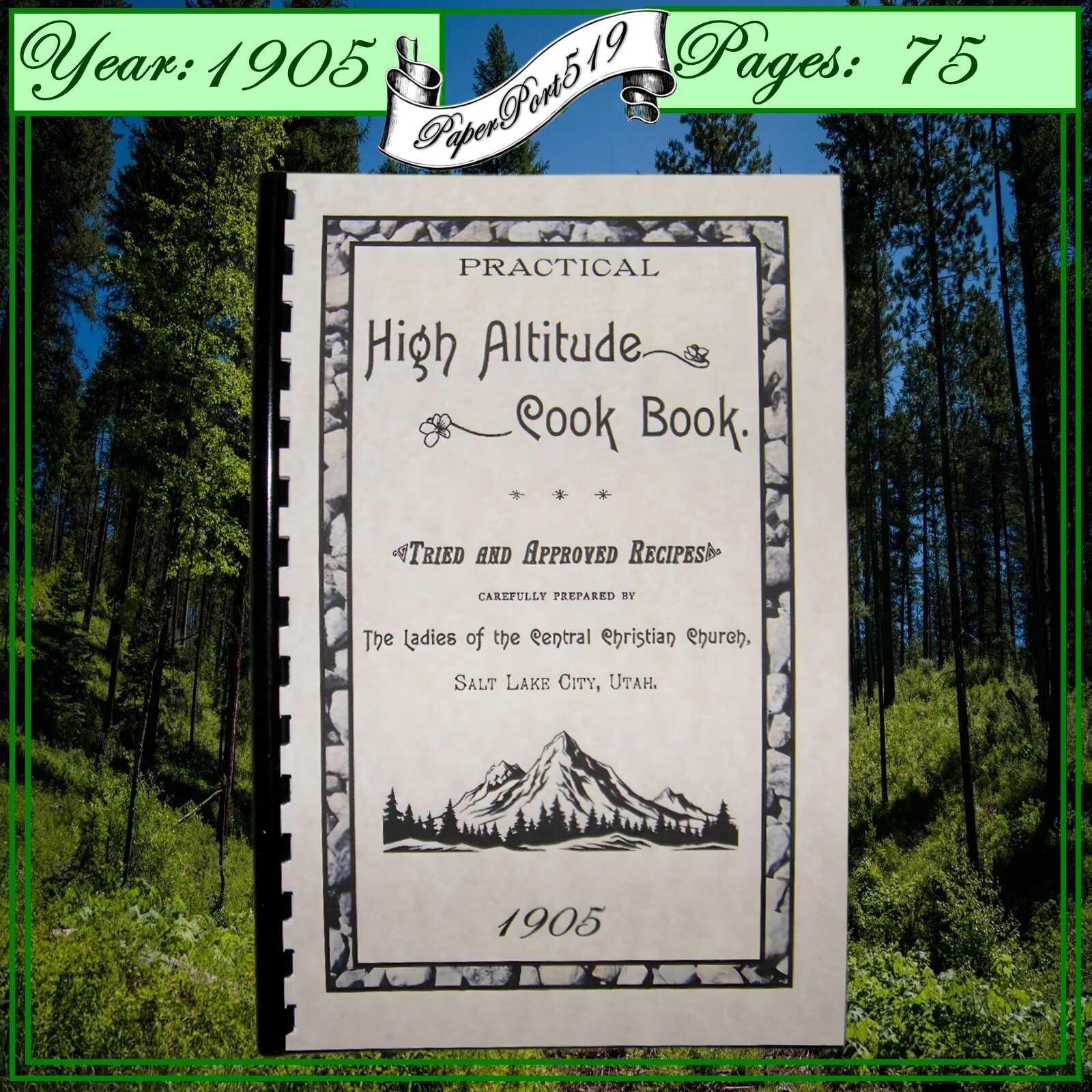 1905 Practical High Altitude Vintage Cook Book 75 Pages