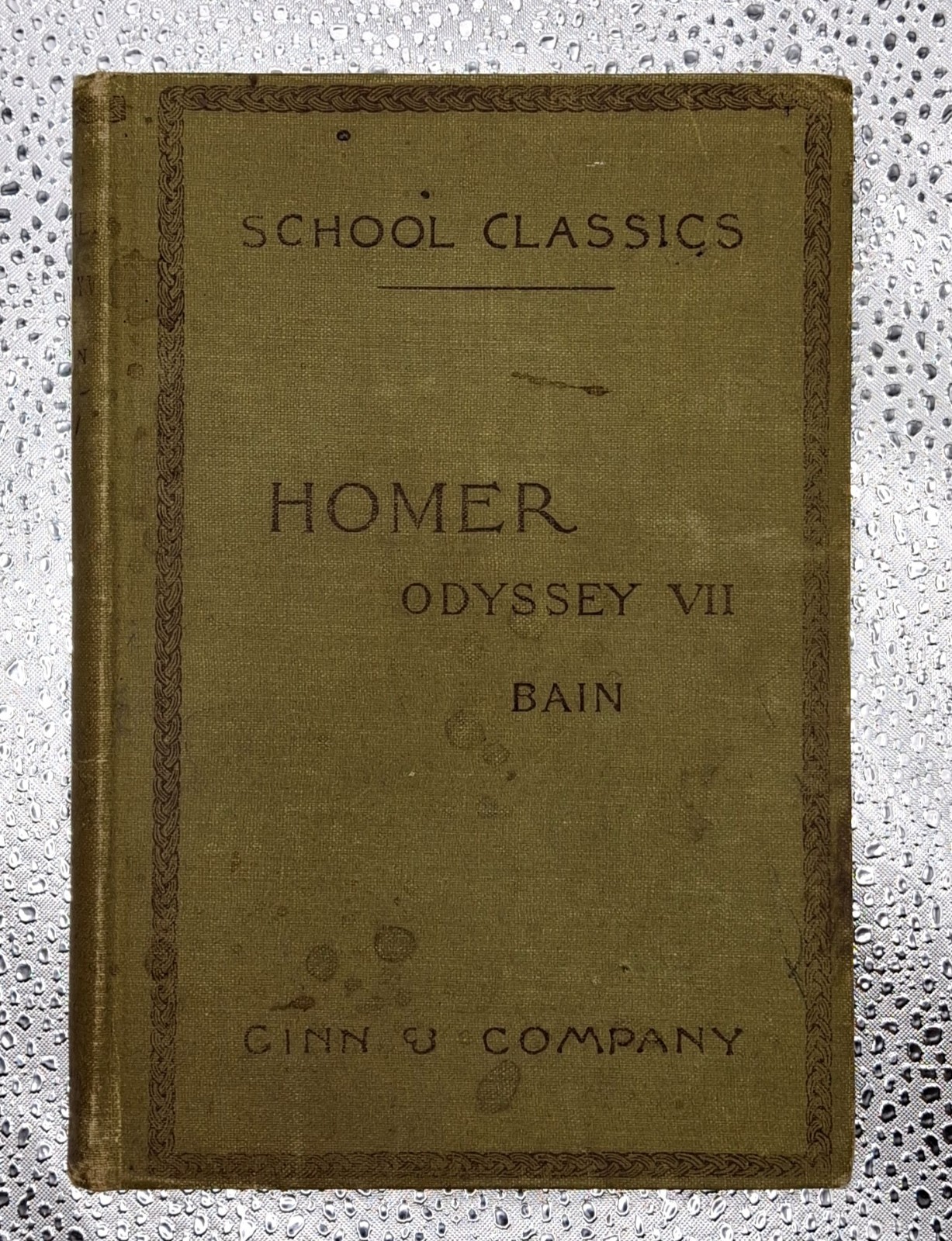 Antique 1904 HOMER’S ODYSSEY Seventh Book Charles Bain Ginn & Company Boston