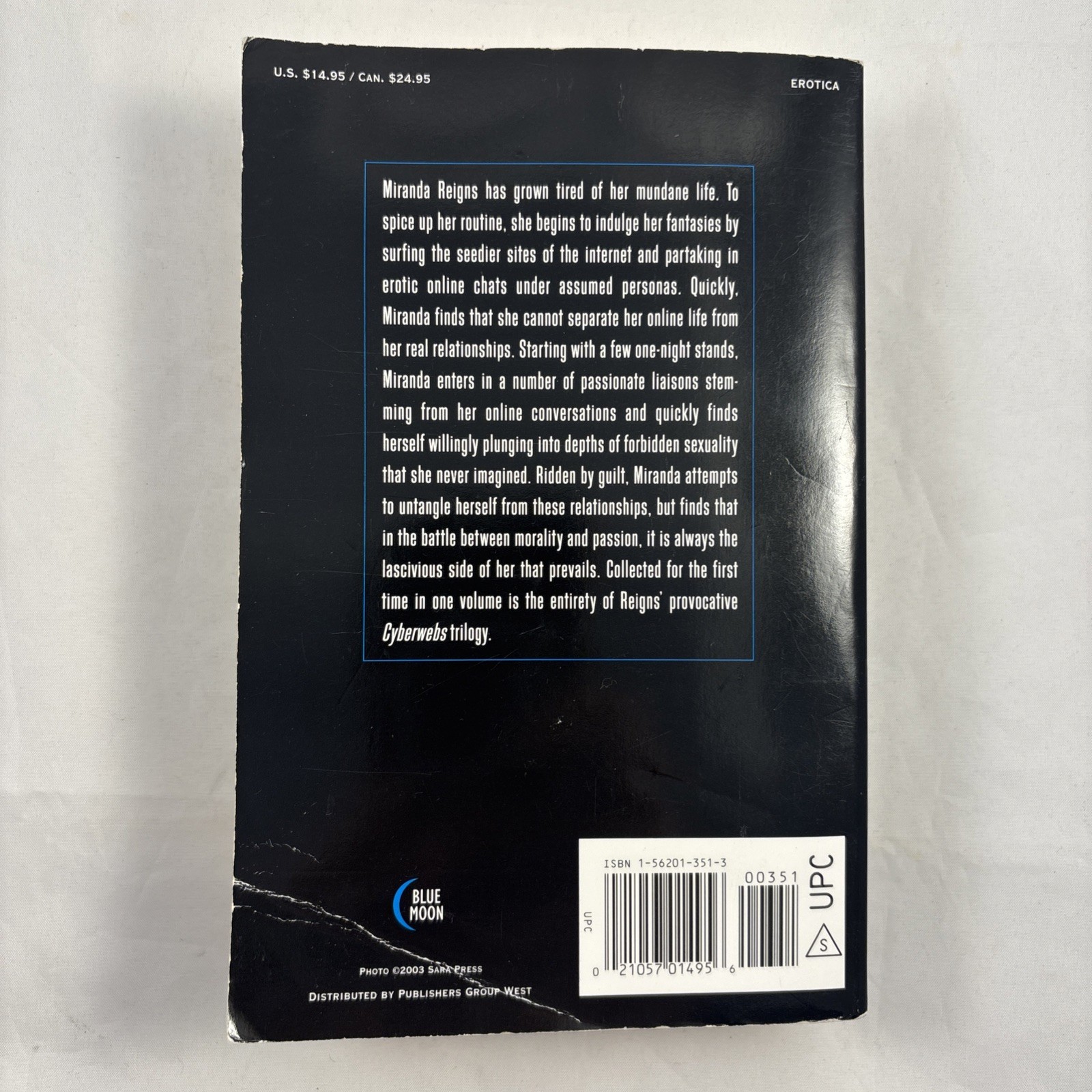 Cybersex Miranda Reigns Erotica Book Cyberwebs Trilogy Collection HTF Wear
