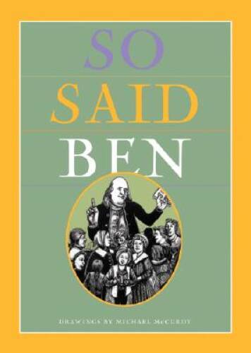 So Said Ben – Hardcover By McCurdy, Michael – GOOD