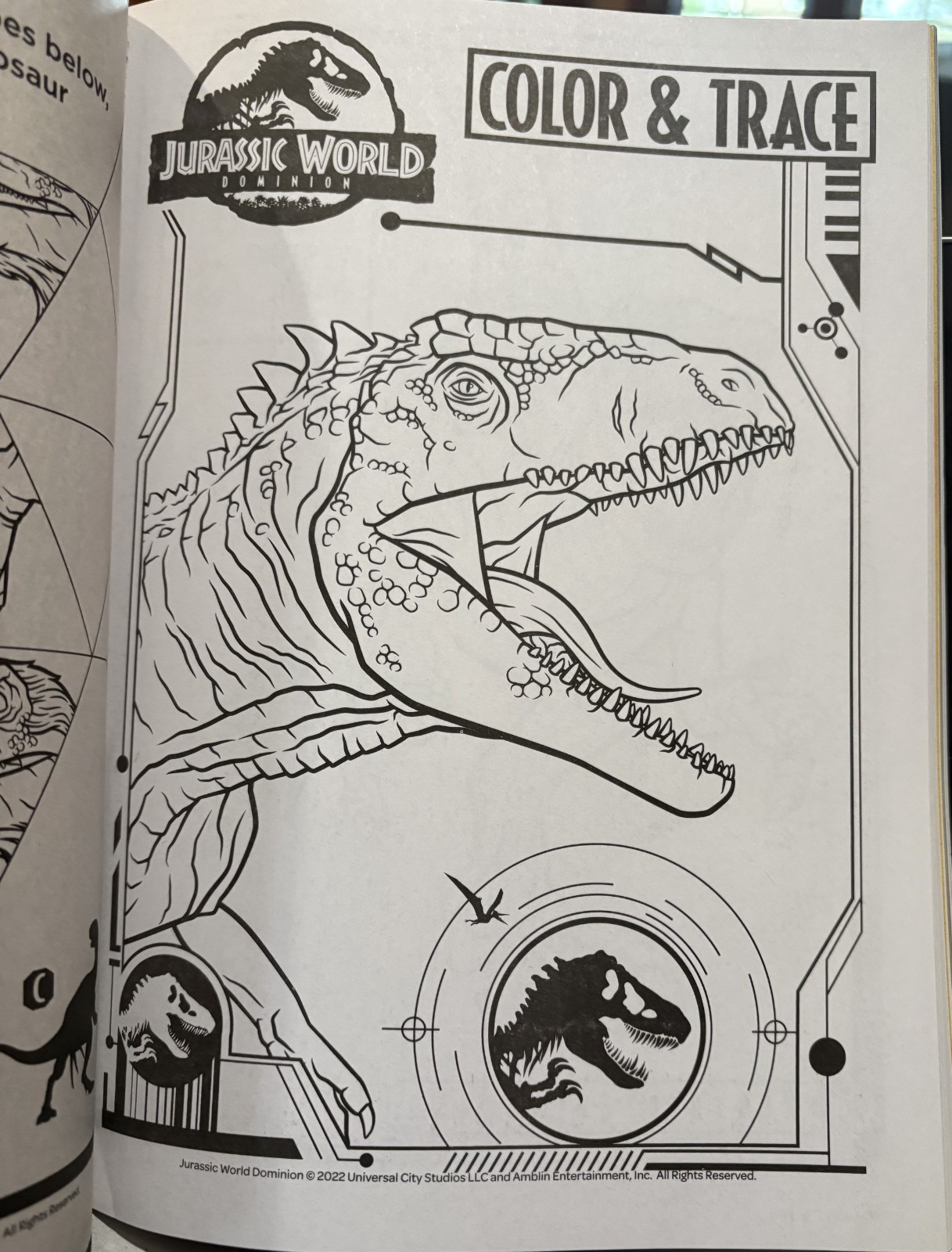 Jurassic World Three Books in One NEW Coloring Color & Trace Color by Number