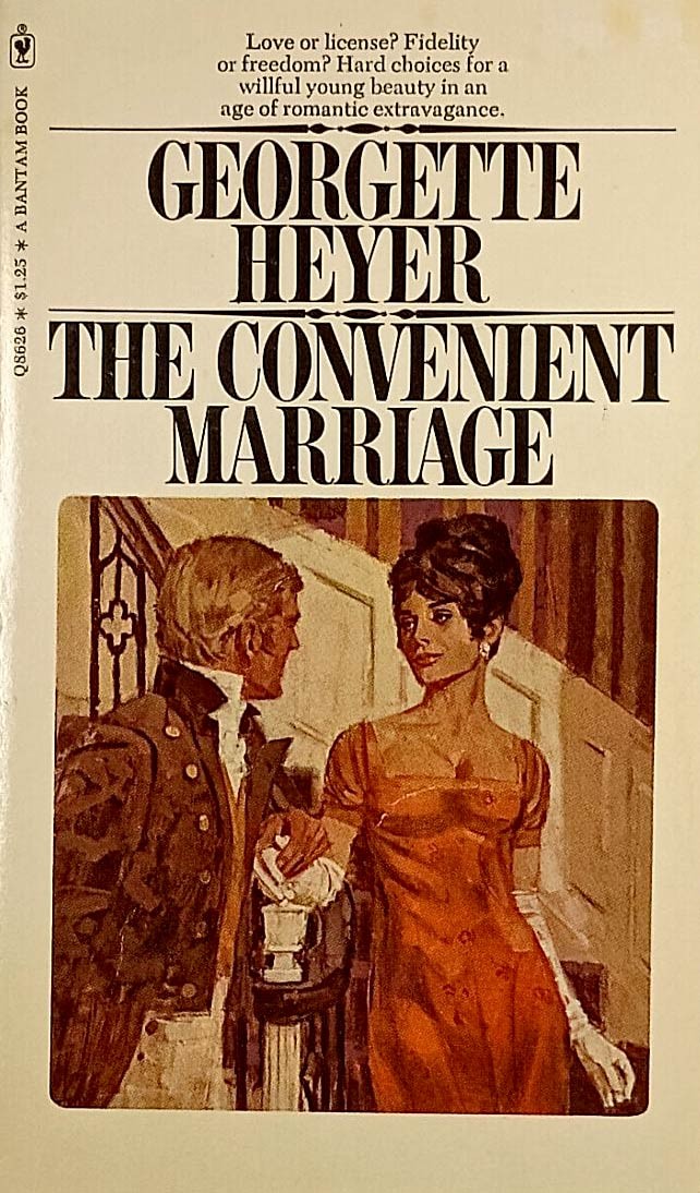 The Convenient Marriage by Georgette Heyer / 1975 Regency Romance Paperback