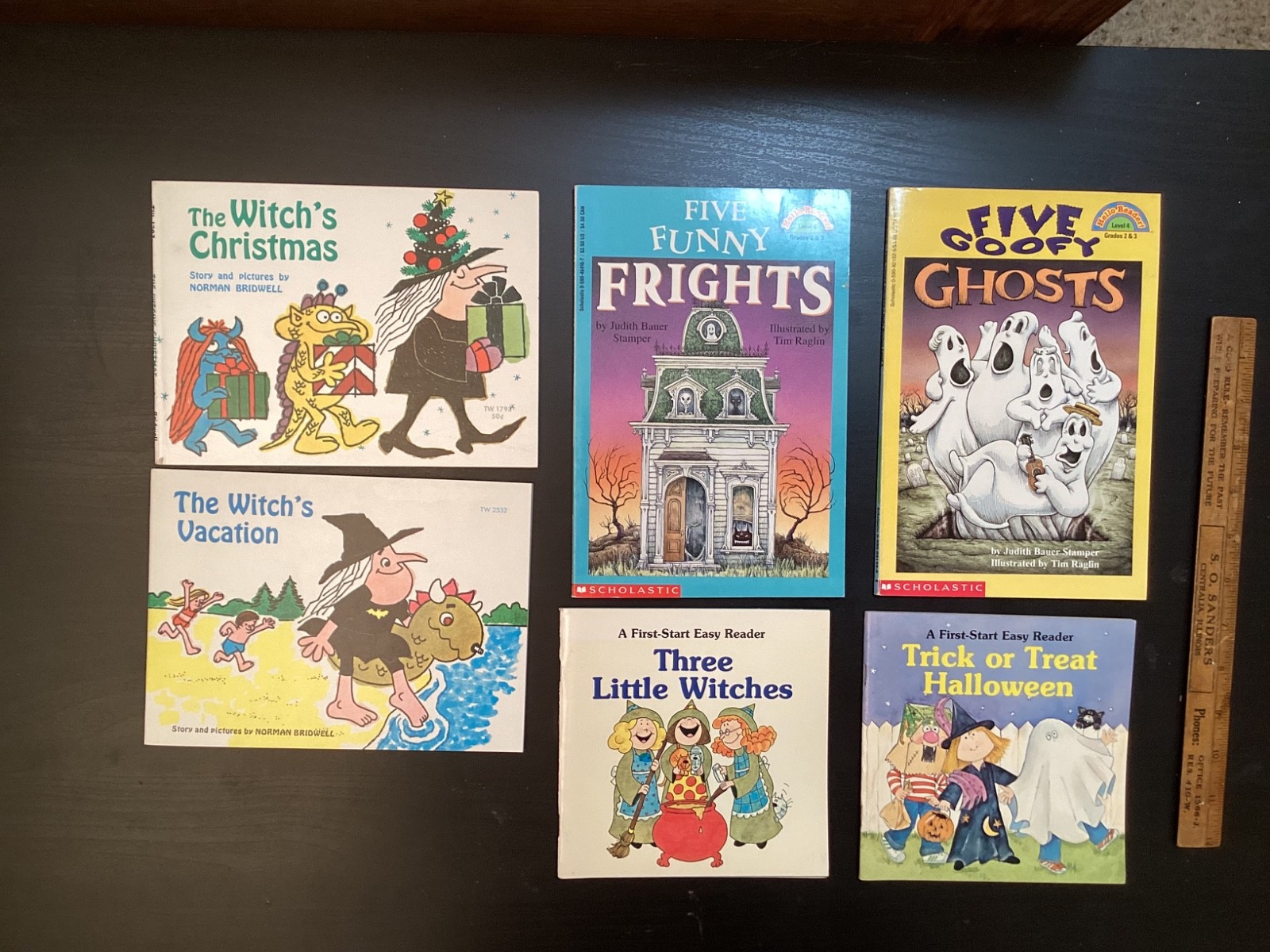 6 Halloween PB Child’s Books Witch’s Christmas Vacation, 5 Frights Goofy Ghosts