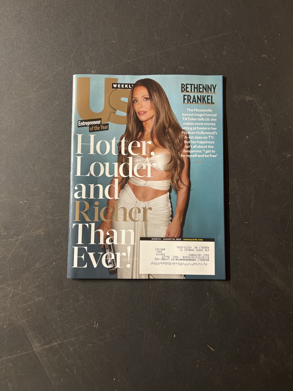 US Weekly Magazine August 25 2025 Bethenny Frankel Cover