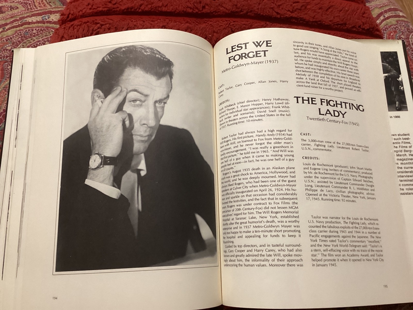 FILMS OF ROBERT TAYLOR, 1975 HC/DJ, VG. COND, 223 PAGES/ FREE POSTAGE!!!!