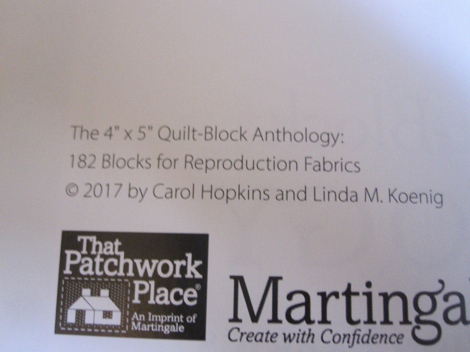 THE 4″ x 5″ QUILT BLOCK ANTHLOGY 182 Blocks Reproduction Fabric Hopkins 2017 SC