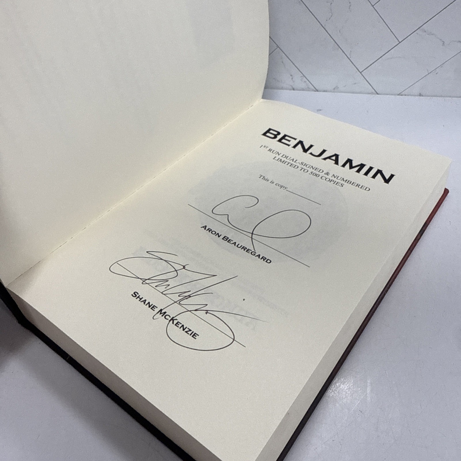 Benjamin Aaron Beauregard Shane McKenzie Hardcover Dual Signed Numbered Edition