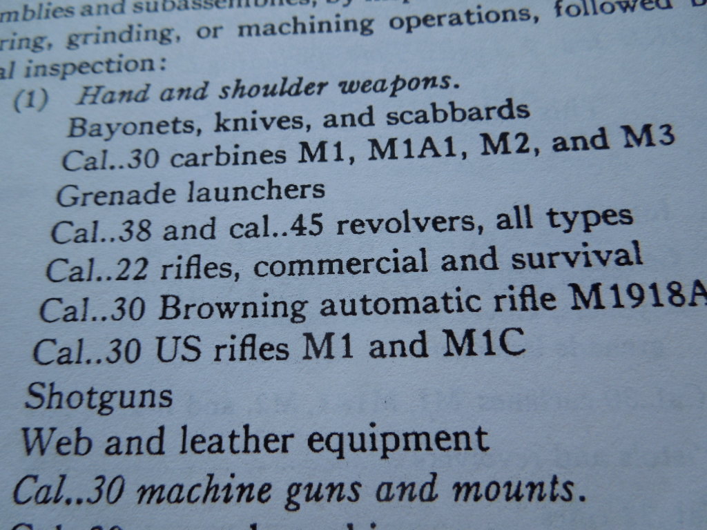 U.S. Dept. of the Army Rebuild Standards for Small Arms Material 178 Pages 1953