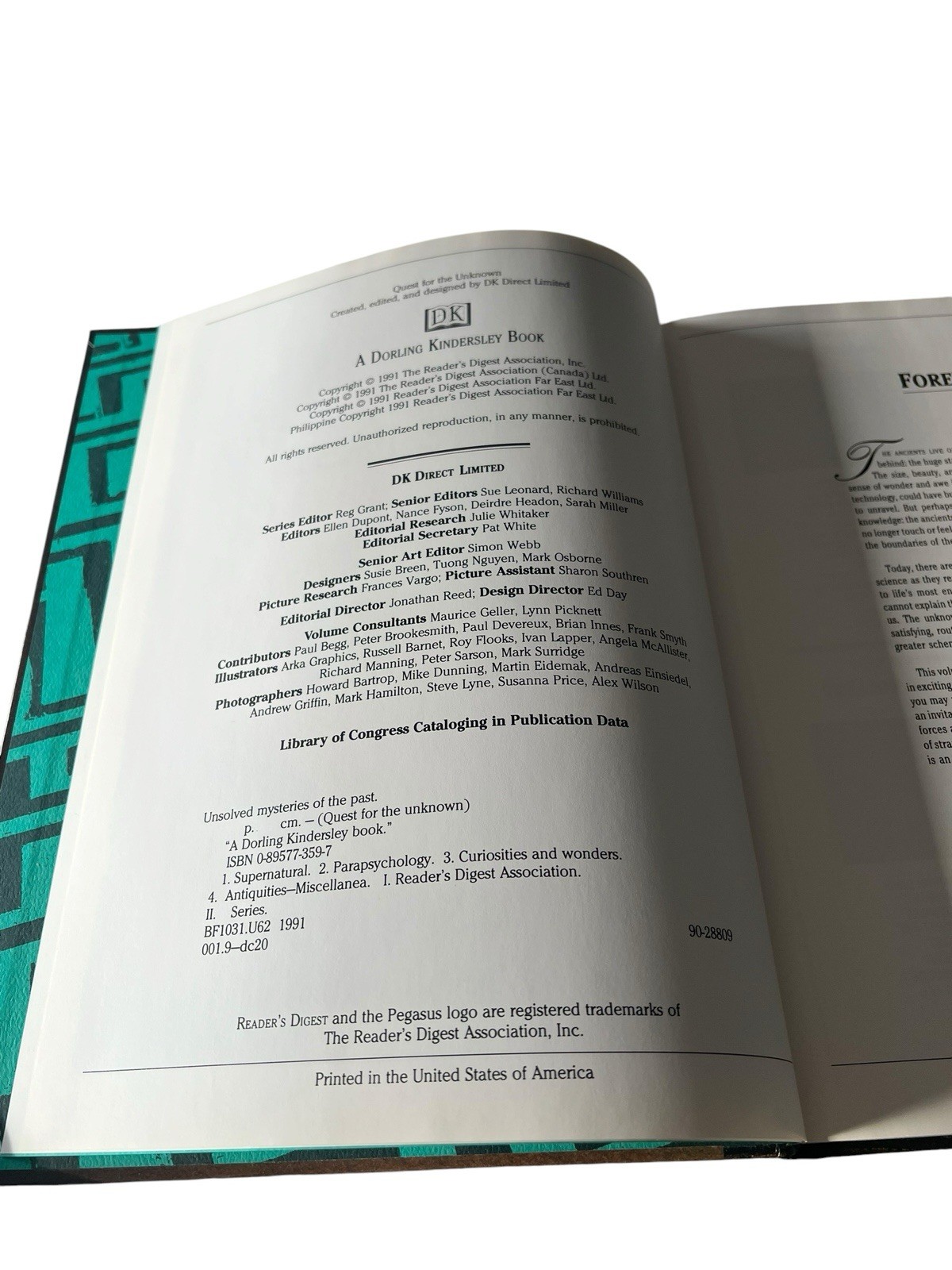Unsolved Mysteries of the Past Hardcover Reader’s Digest Editors