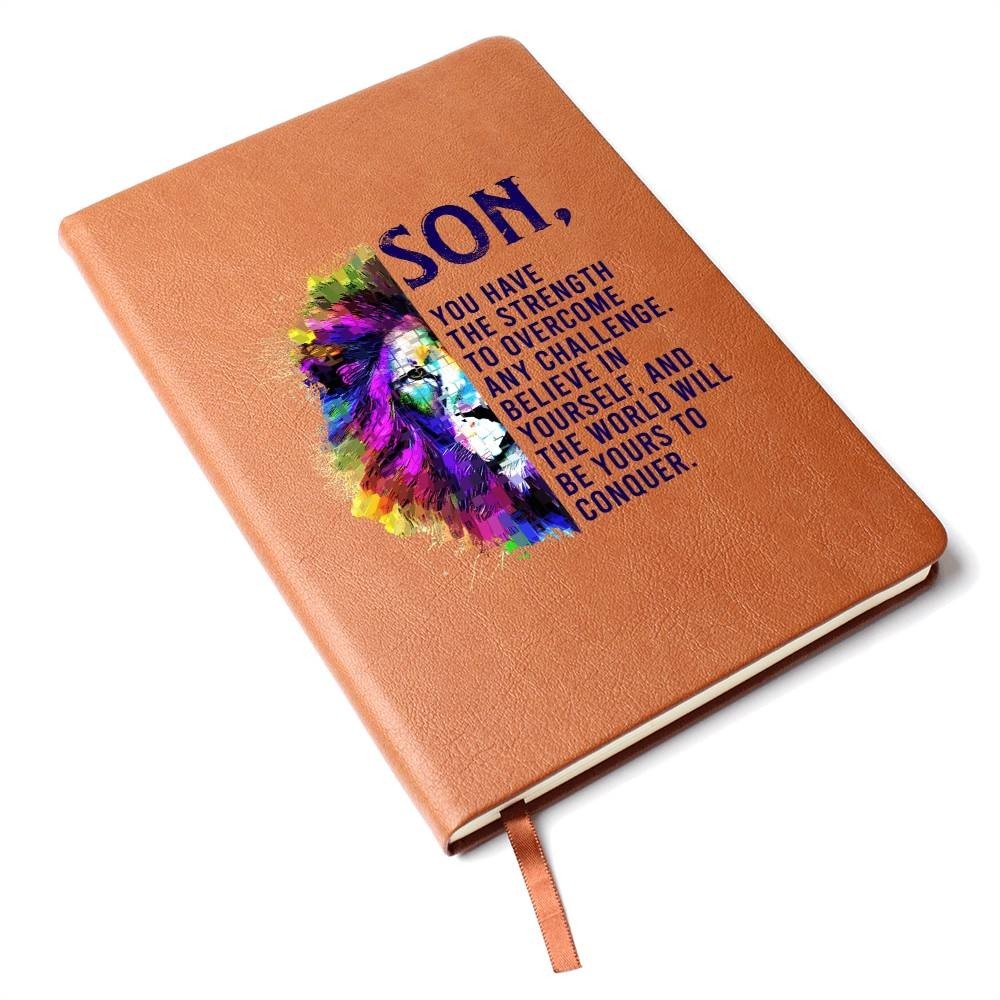 To My Son Wherever You Go Go With All Your Heart – Vegan Leather Journal