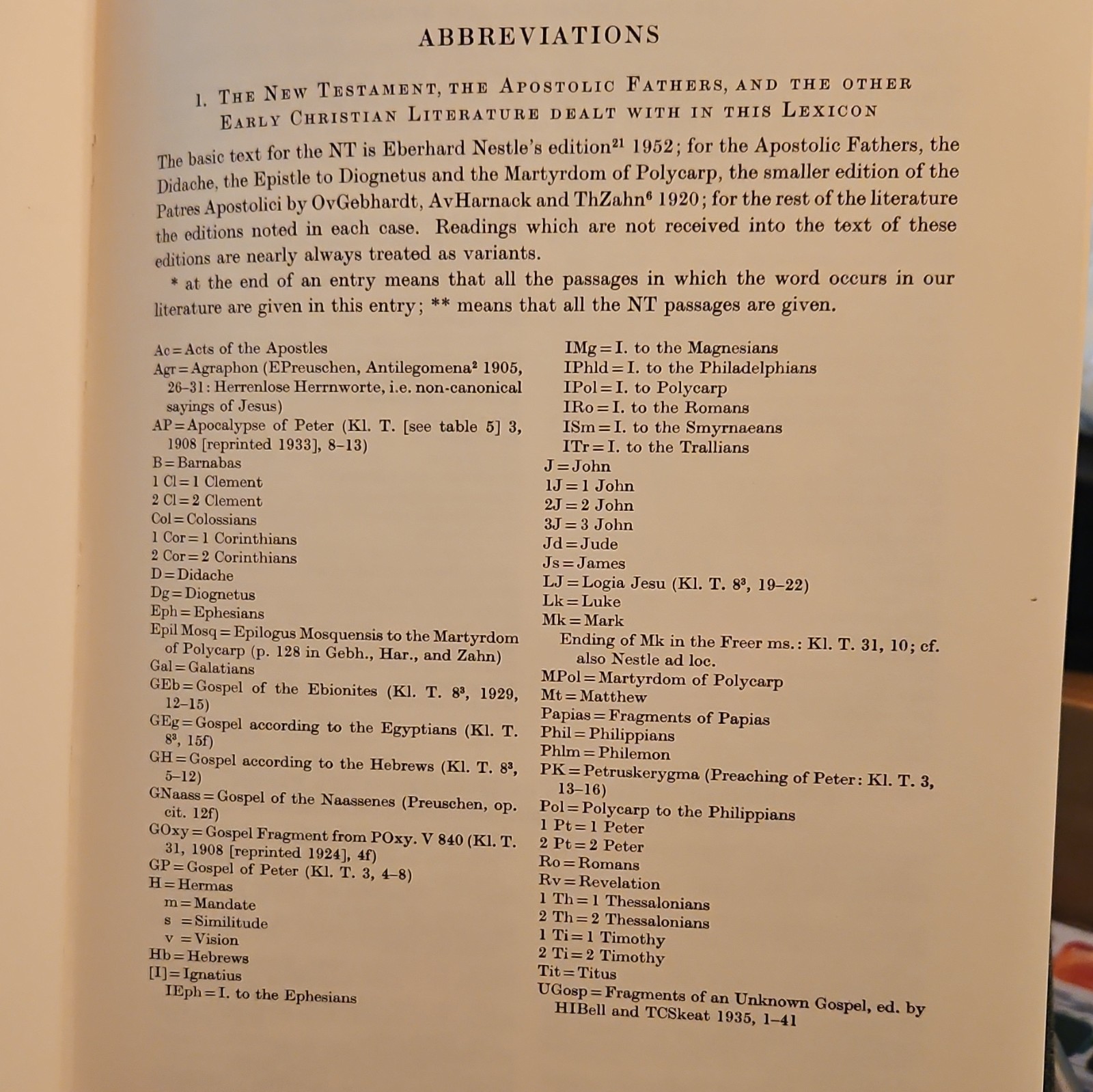 University of Chicago Press Greek-English NT Lexicon Hardcover 4th Rev 1952