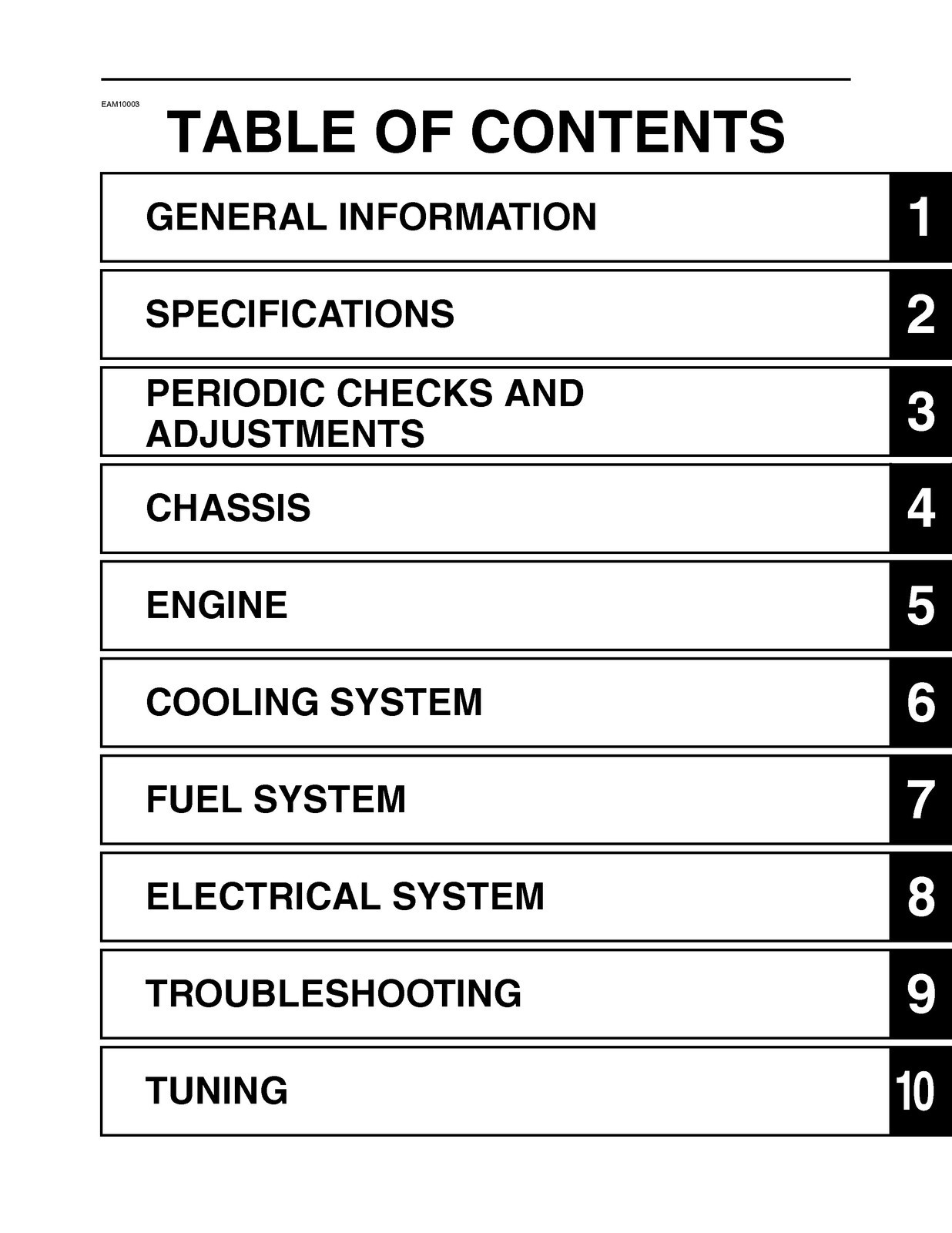 YAMAHA 2020 WR250F Service Manual – CLOSURE – JACKET – XL FOLDOUT PAGES