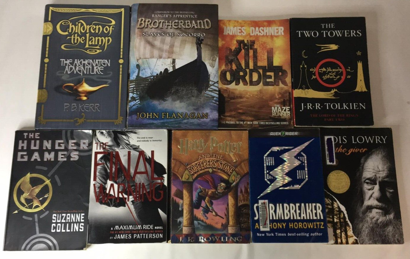 Lot of 9 Middle Grade YA Young Adult Books GENRE: Paranormal Fantasy Dystopian