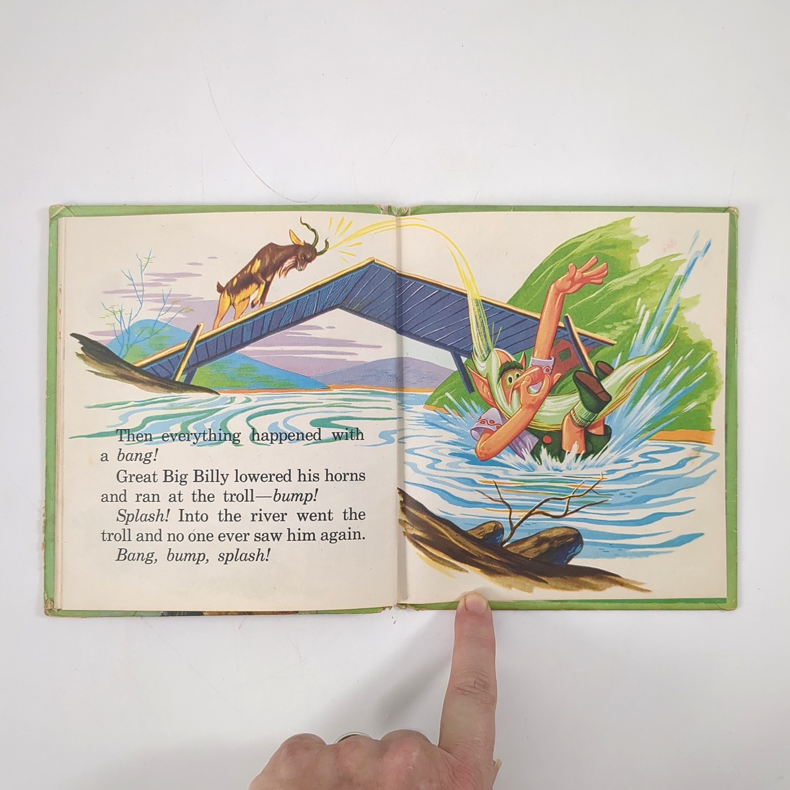 Three Billy Goats Gruff Troll Bridge Tell A Tale Picture Book Lee Ames 1954