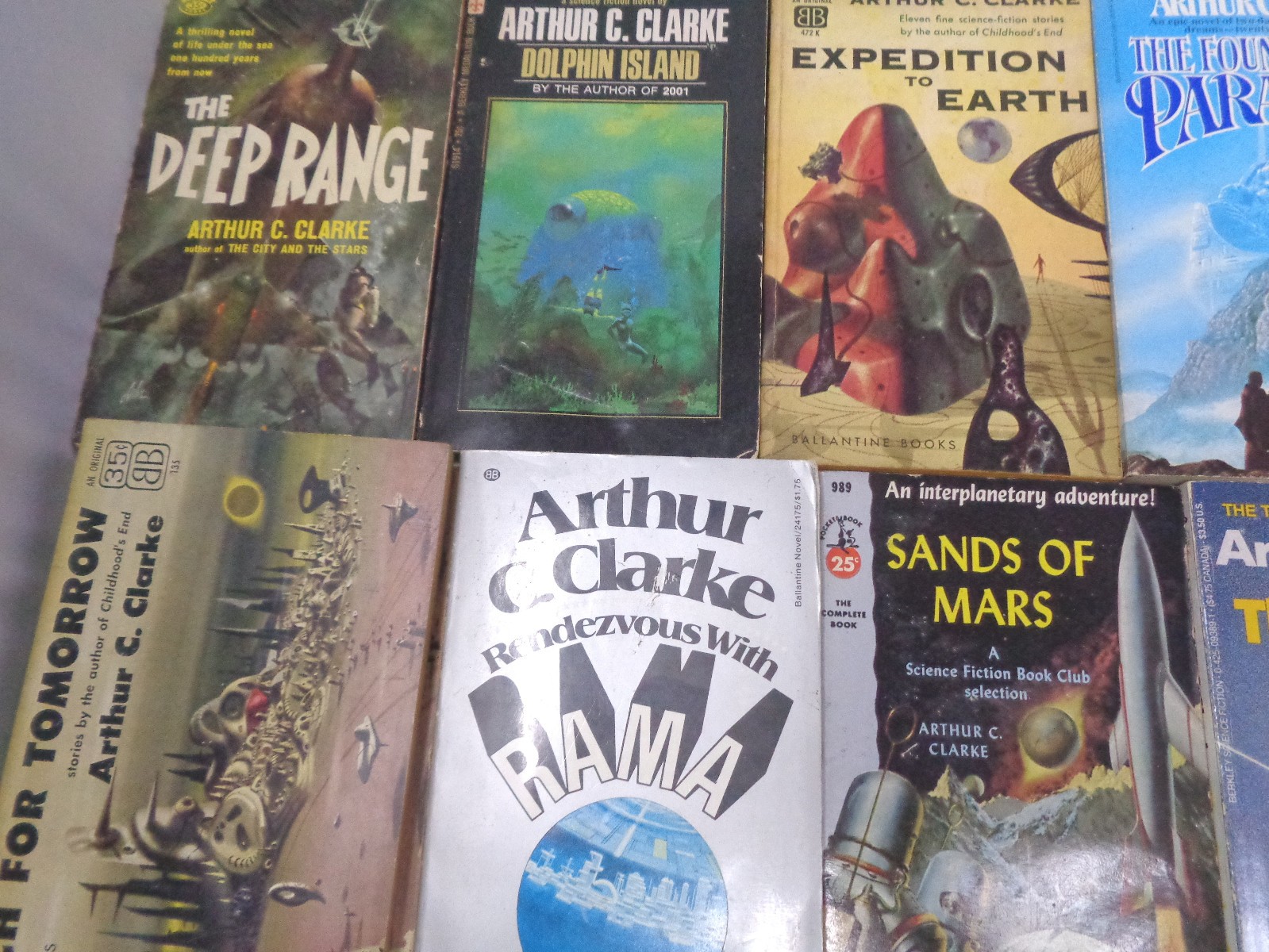 Lot of 25 Arthur C. Clarke sci‑fi paperbacks: Childhood’s End, Rendezvous with..