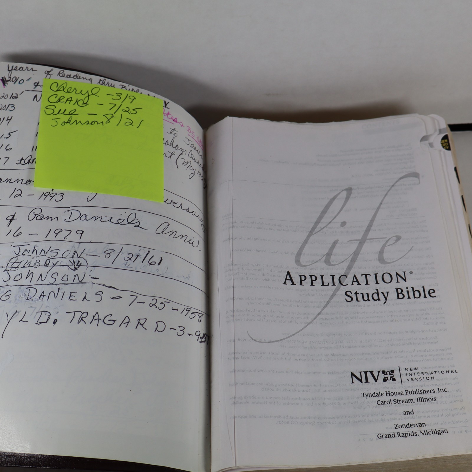 NIV Life Application Study Bible Bonded Leather Printed in USA – Red Letter