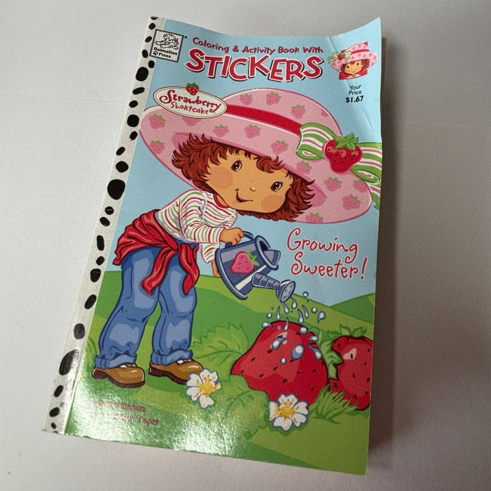 Dalmatian Press 2005 StrawBerry Shortcake Sticker Activity Book Some used page
