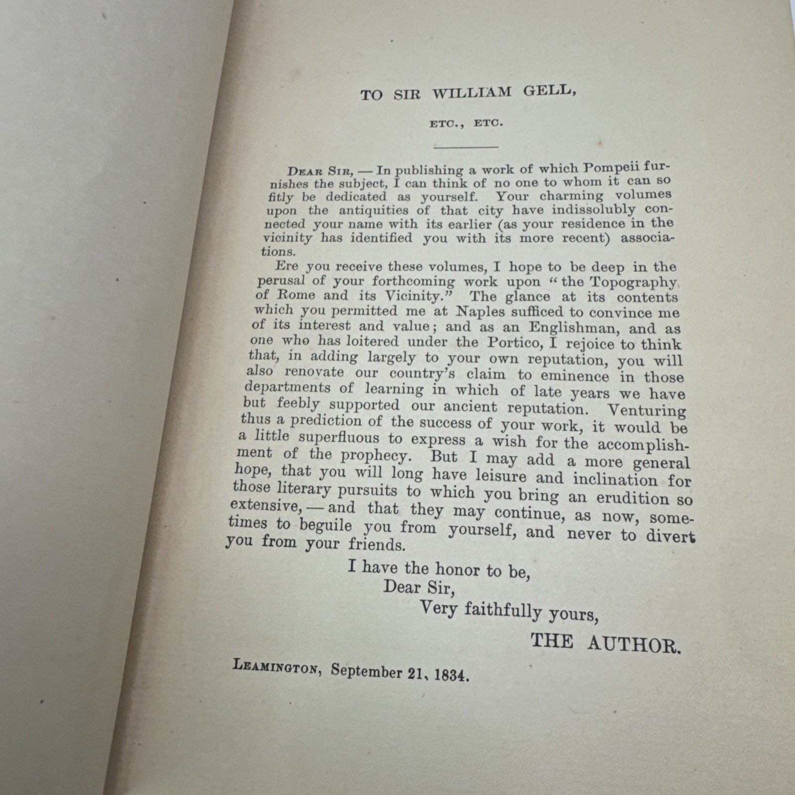 The Last Days of Pompeii Edward Bulwer Lytton Hardcover Antique Historical Novel