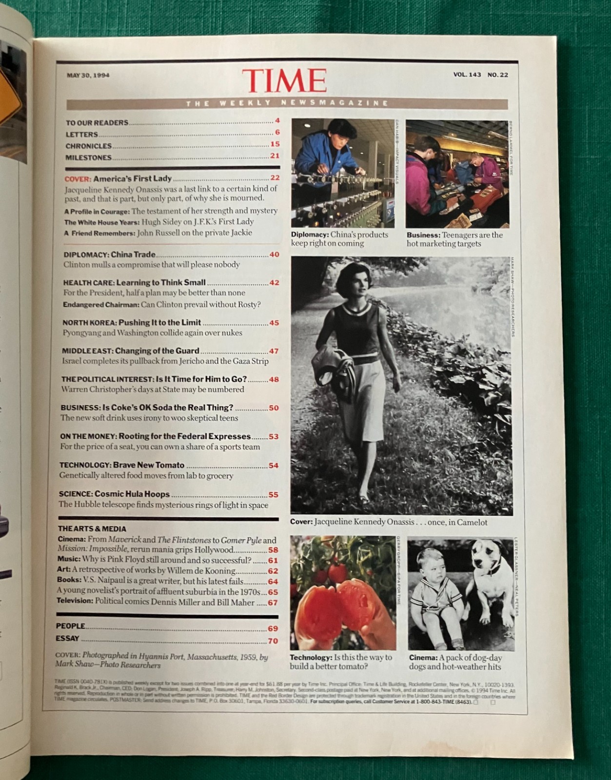 Time Magazine May 30 1994 – Jacqueline Kennedy Onassis 1929-1994