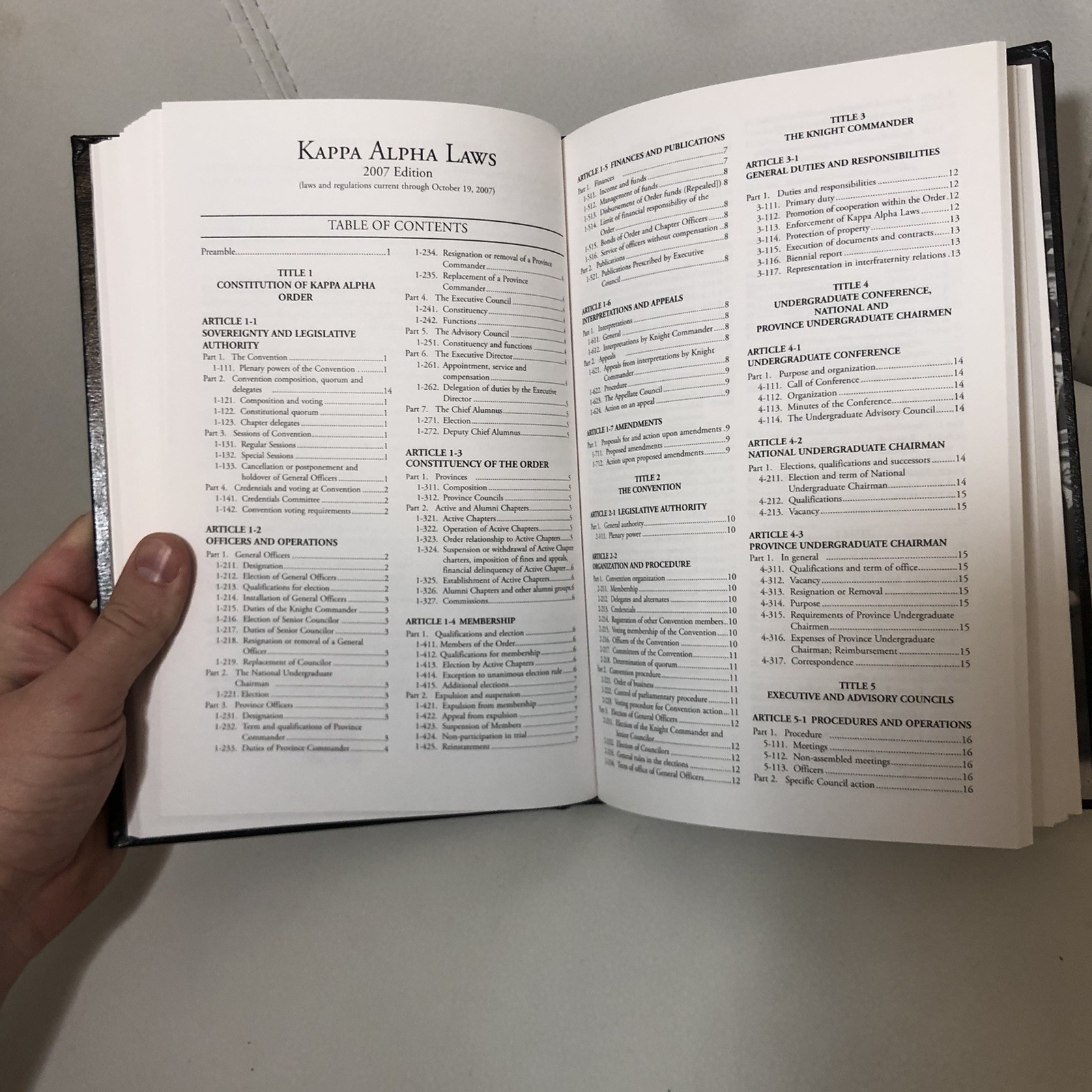 ‘The Varlet of Kappa Alpha Order’ (11th edition, Second Revision 2008)