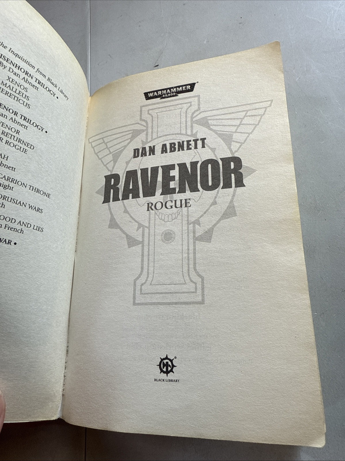 2017 EDITION Warhammer 40k Ravenor Rogue Dan Abnett Black Library FIRST PRINTING