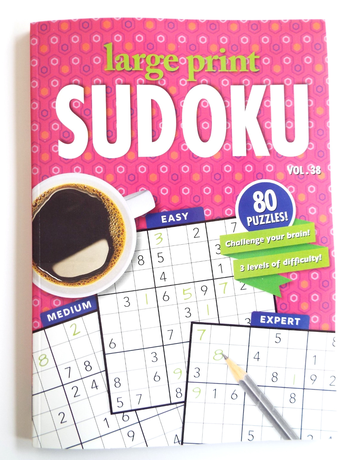 4 Large Print Sudoku Puzzle Books: Volumes 35, 36, 37 & 38 NEW** ~ 80 puzz. ea