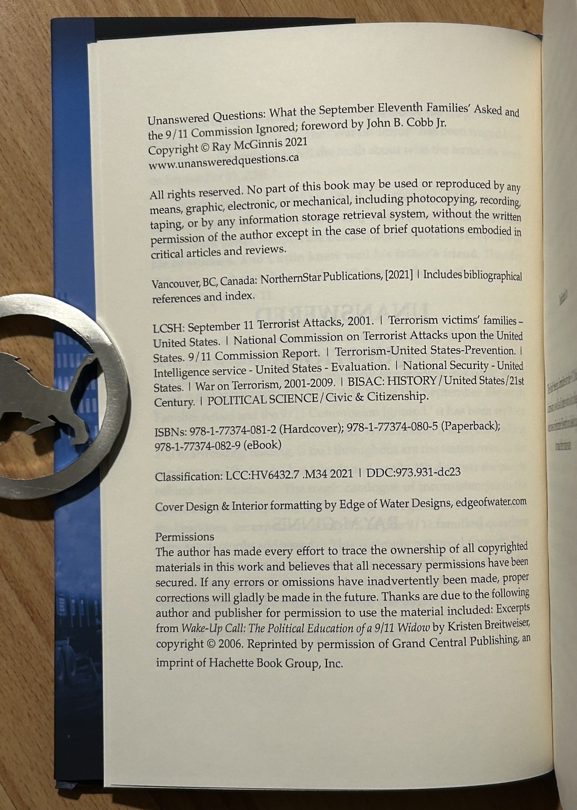Unanswered Questions By Ray McGinnis What The 9/11 Commission Ignored Hardcover